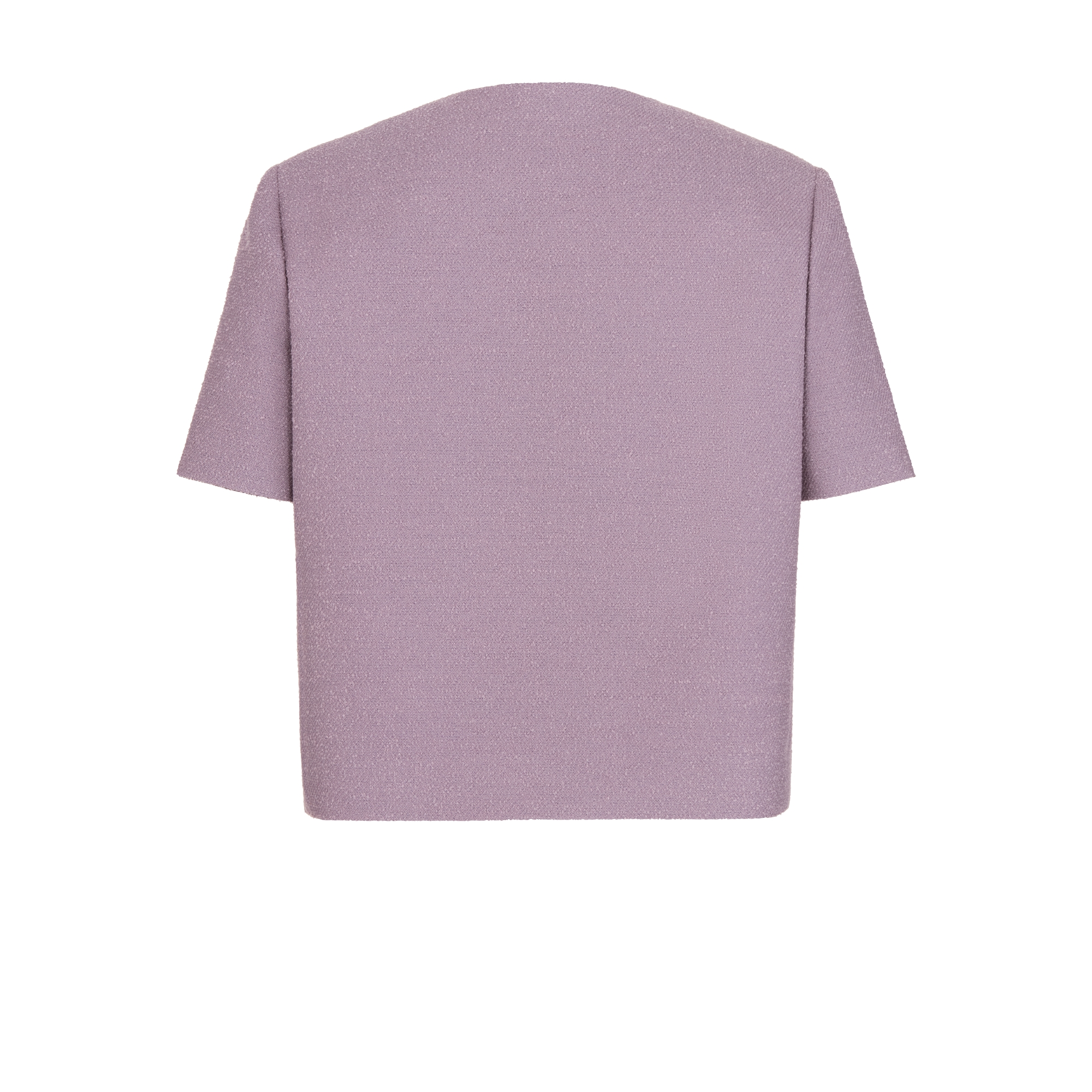 ショートスリーブ レギュラー フィット ジャケット バージンウール & コットン ブレンド ブークレ E08