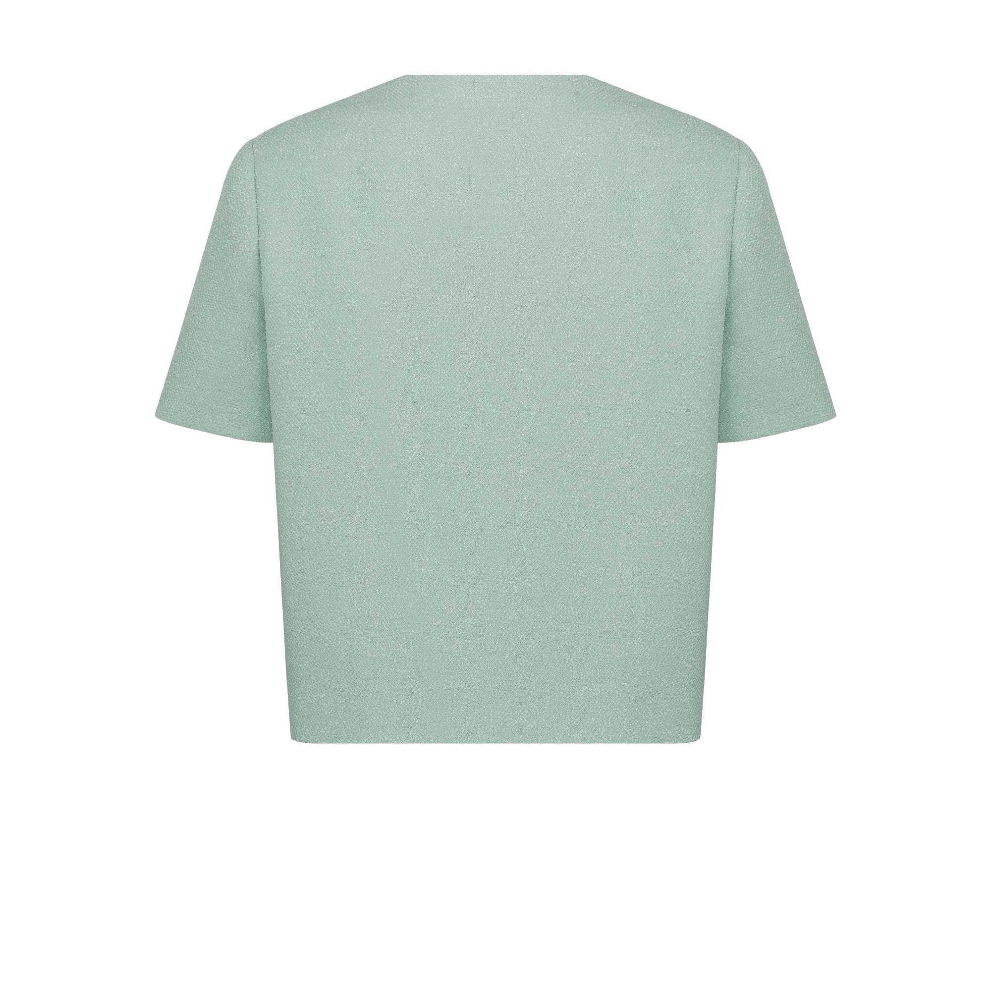 ショートスリーブ レギュラー フィット ジャケット バージンウール & コットン ブレンド ブークレ E08