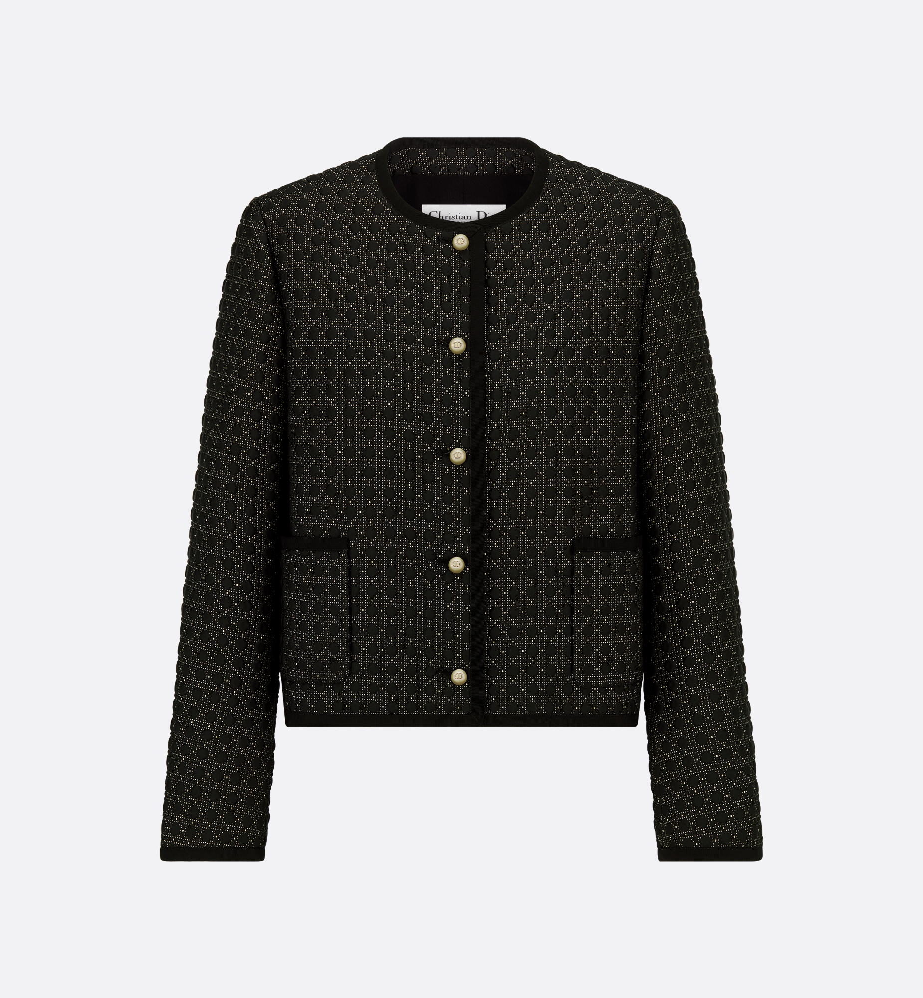 DIOR | クロップド ジャケット マイクロカナージュ キルティング DIOR | クロップド ジャケット マイクロカナージュ キルティング