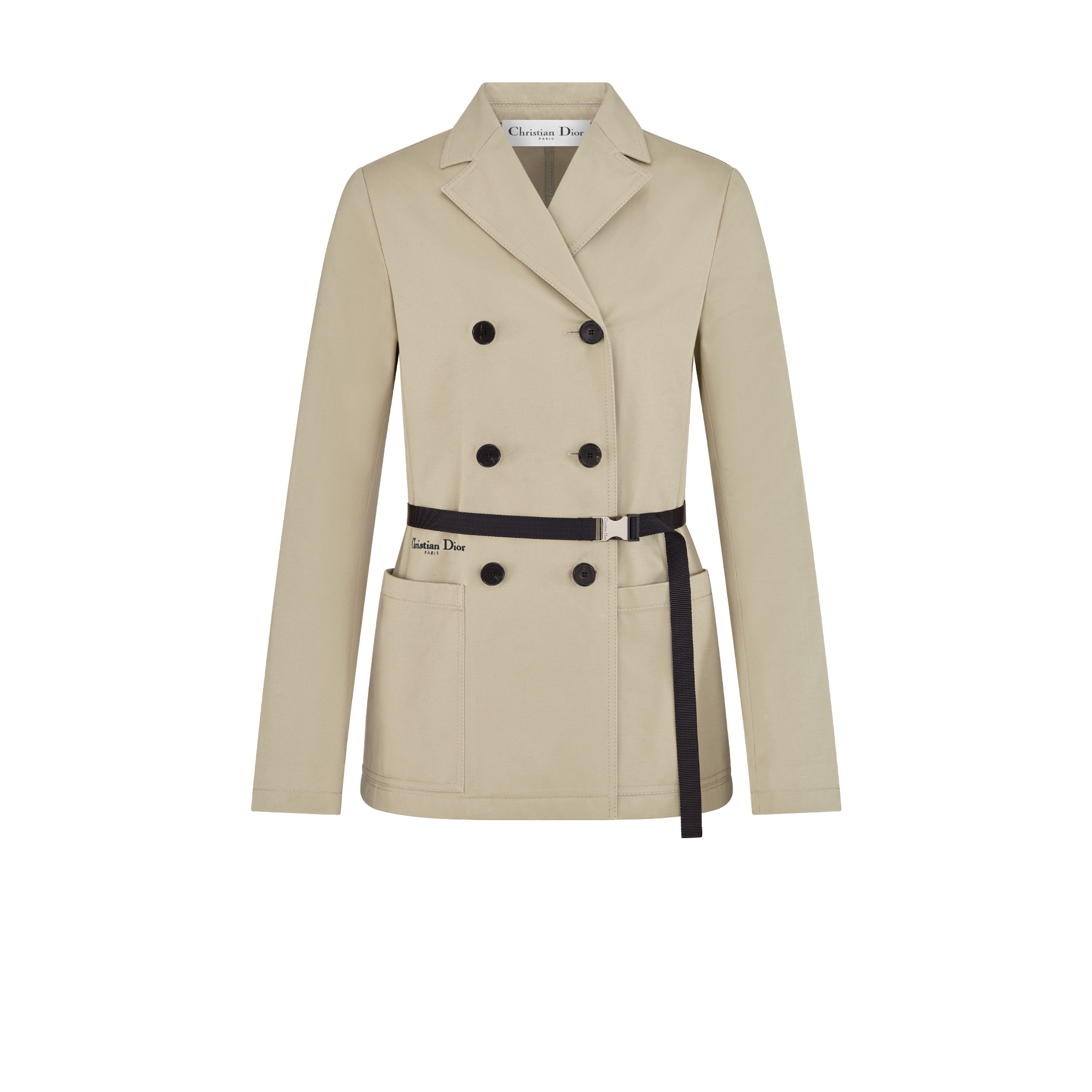 Dioriviera Short-Sleeved Jacket Beige Cotton Gabardine | DIOR