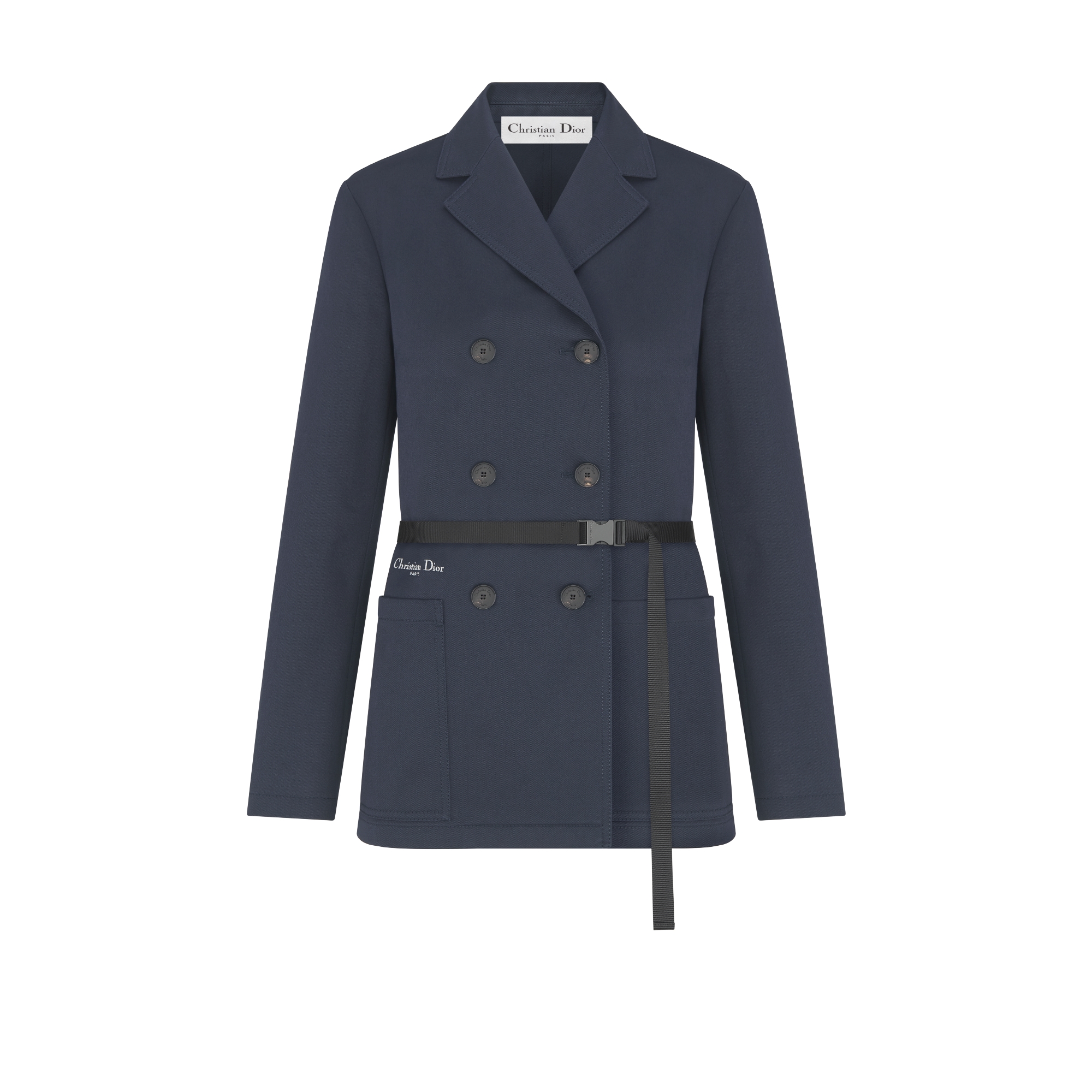 Dioriviera Fitted Belted Jacket Beige Cotton Gabardine | DIOR