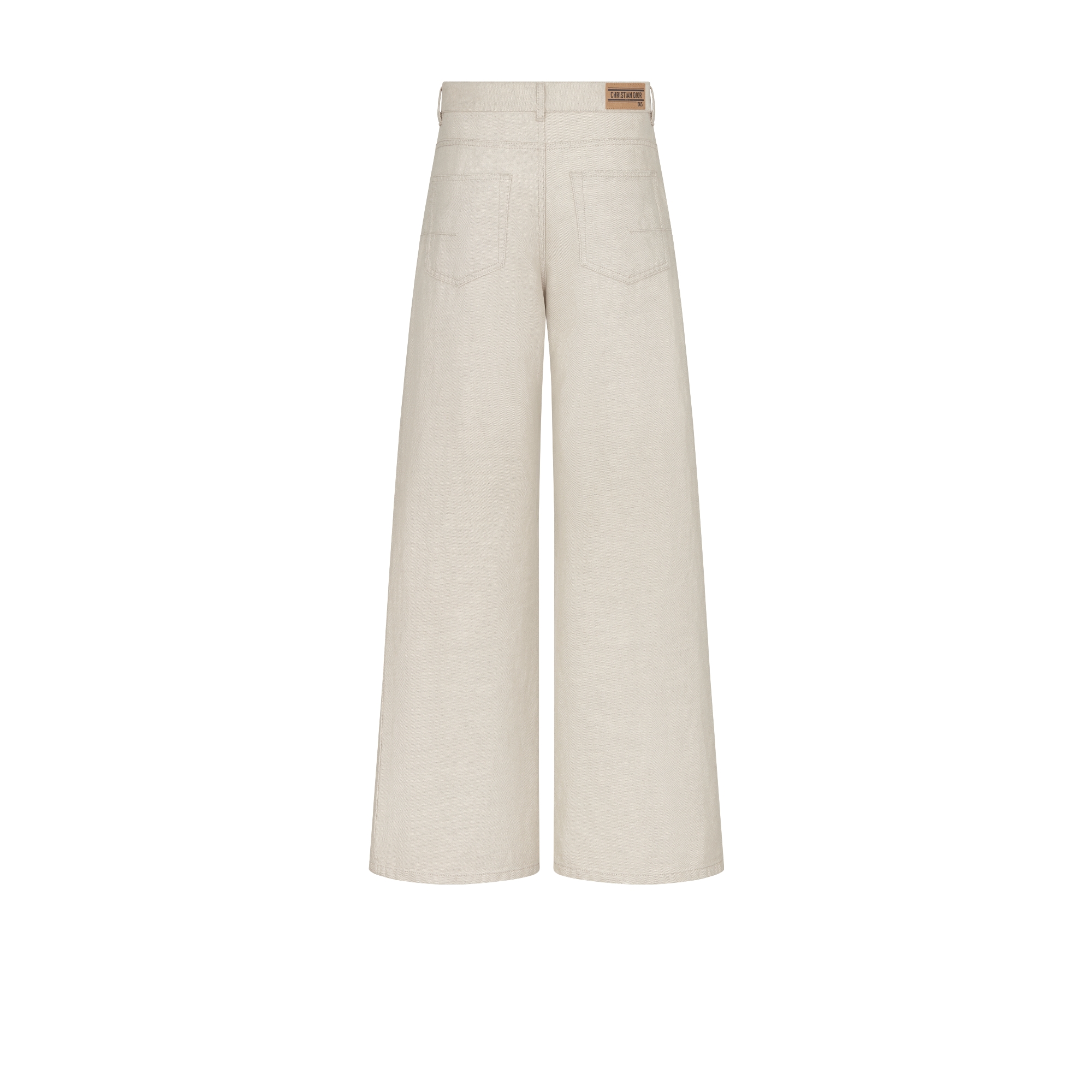 Dior 8 Flared Jeans, D05 Ecru Cotton and Linen Denim E08