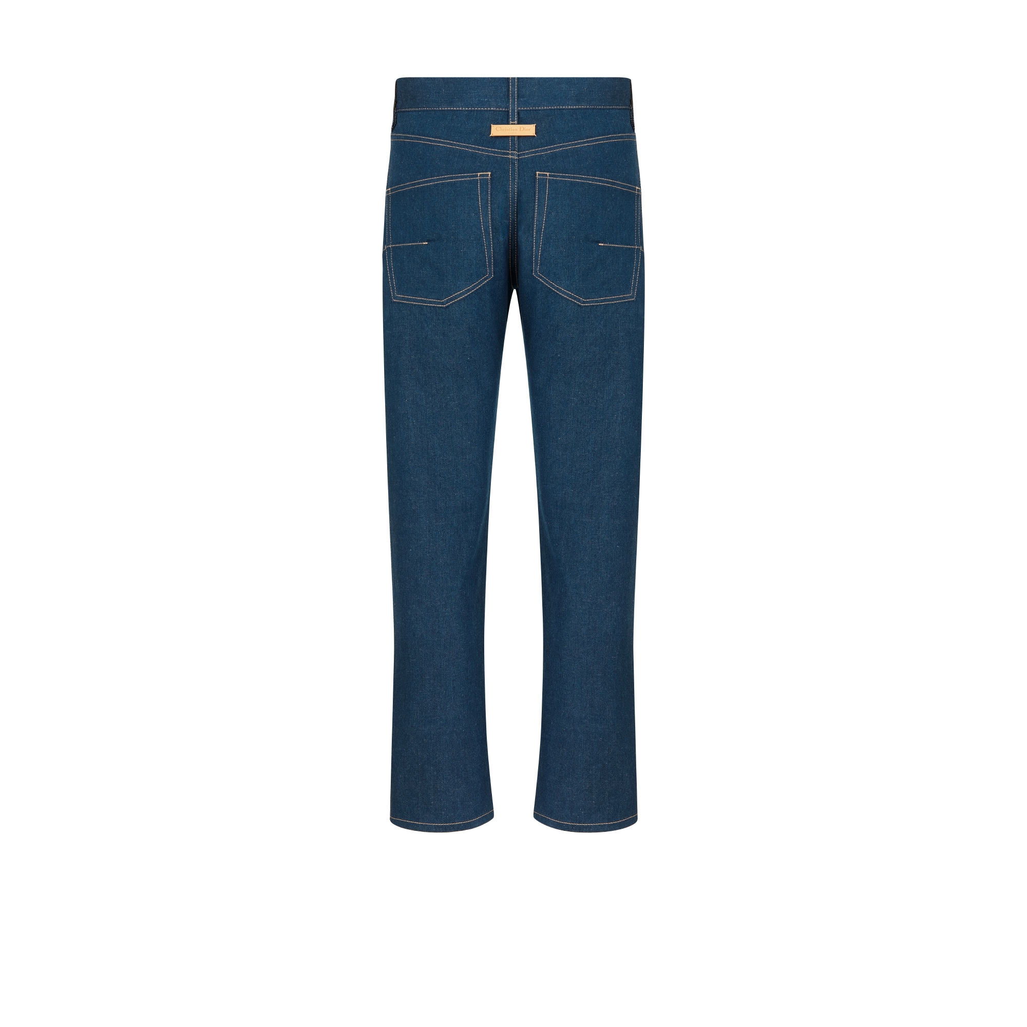 標準剪裁牛仔褲  藍色棉質牛仔布 E08