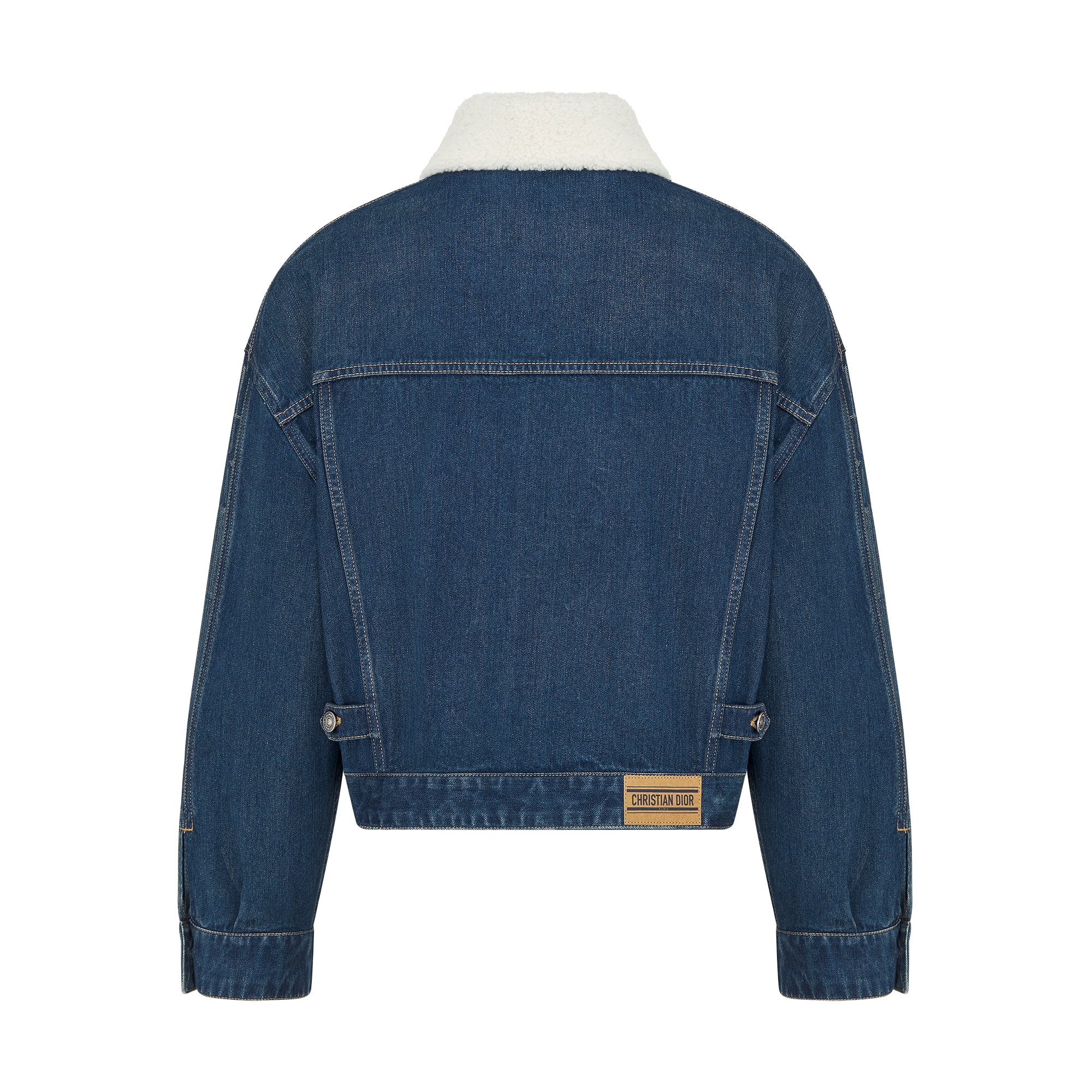 DiorAlps Oversized Jacket Blue Cotton Denim with Dior Graphique Motif E08