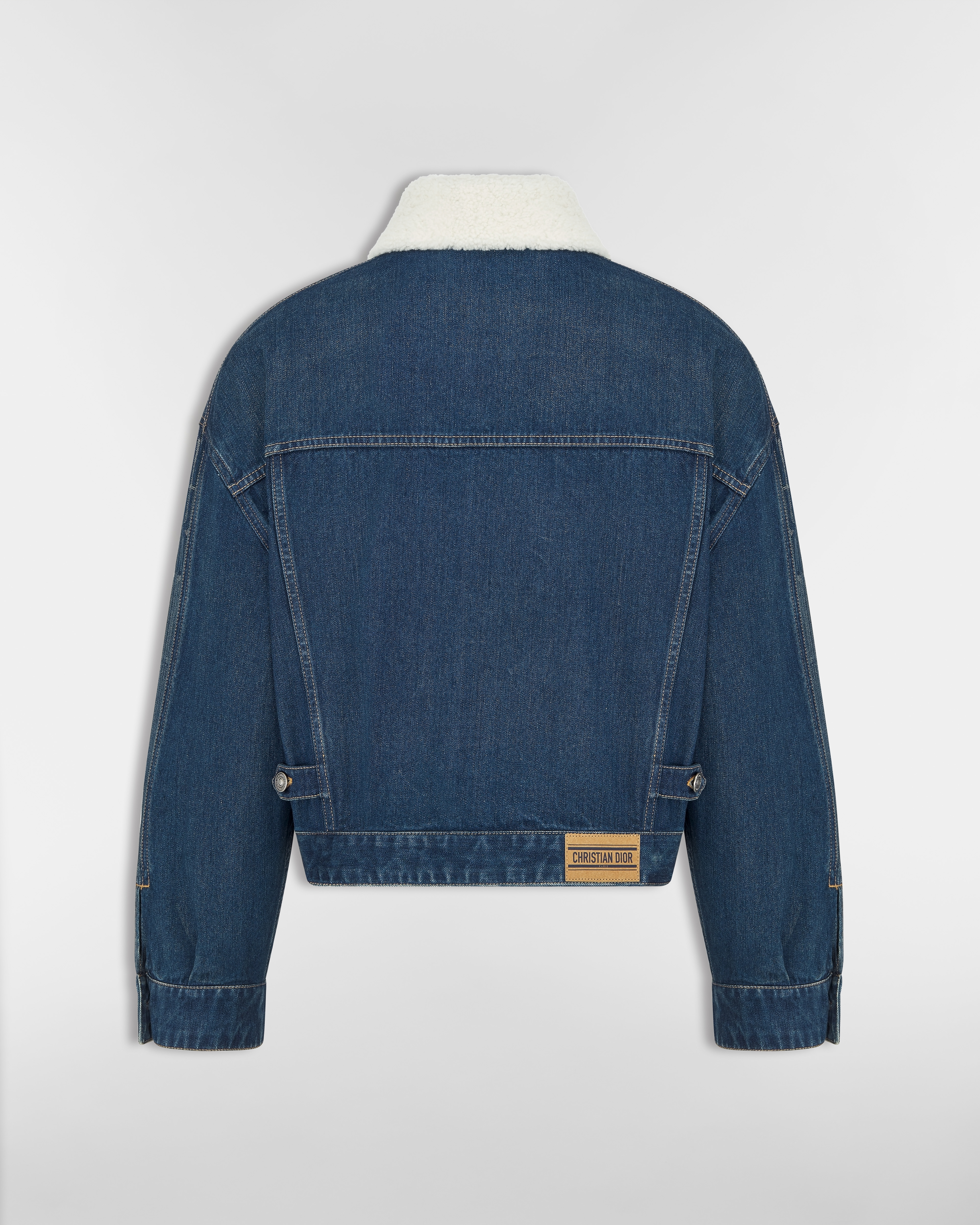 DiorAlps Oversized Jacket Blue Cotton Denim with Dior Graphique Motif E08