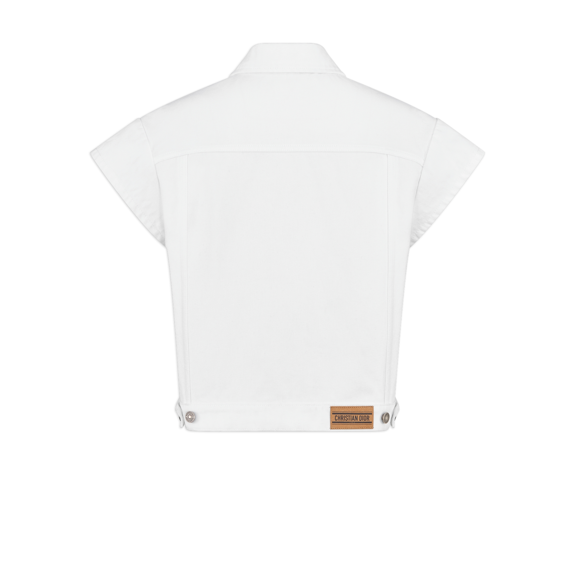 Veste à mancherons Dioriviera Denim de coton blanc E08