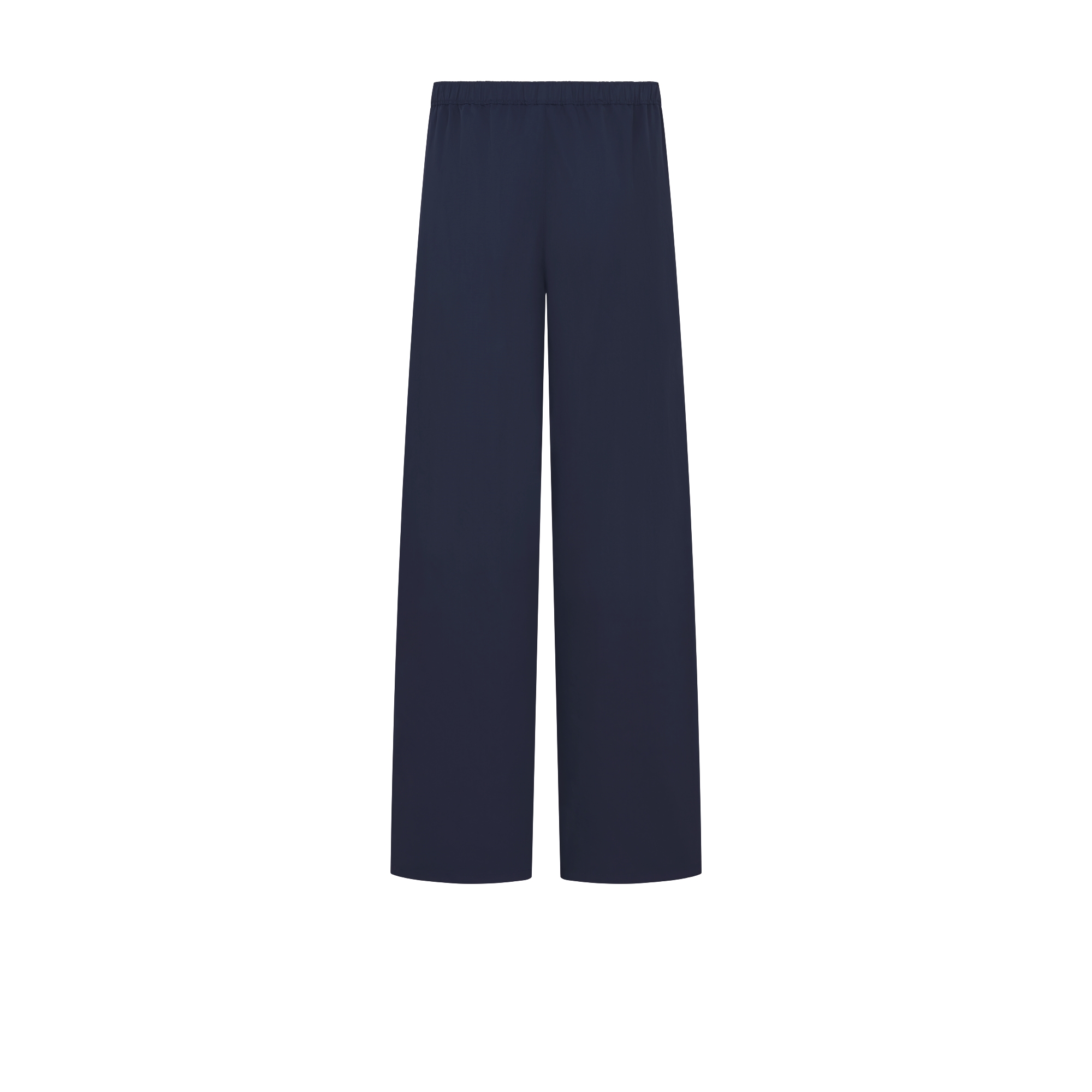 Pantalon fluide à étiquette Christian Dior Paris Toile de soie mélangée bleu marine E08
