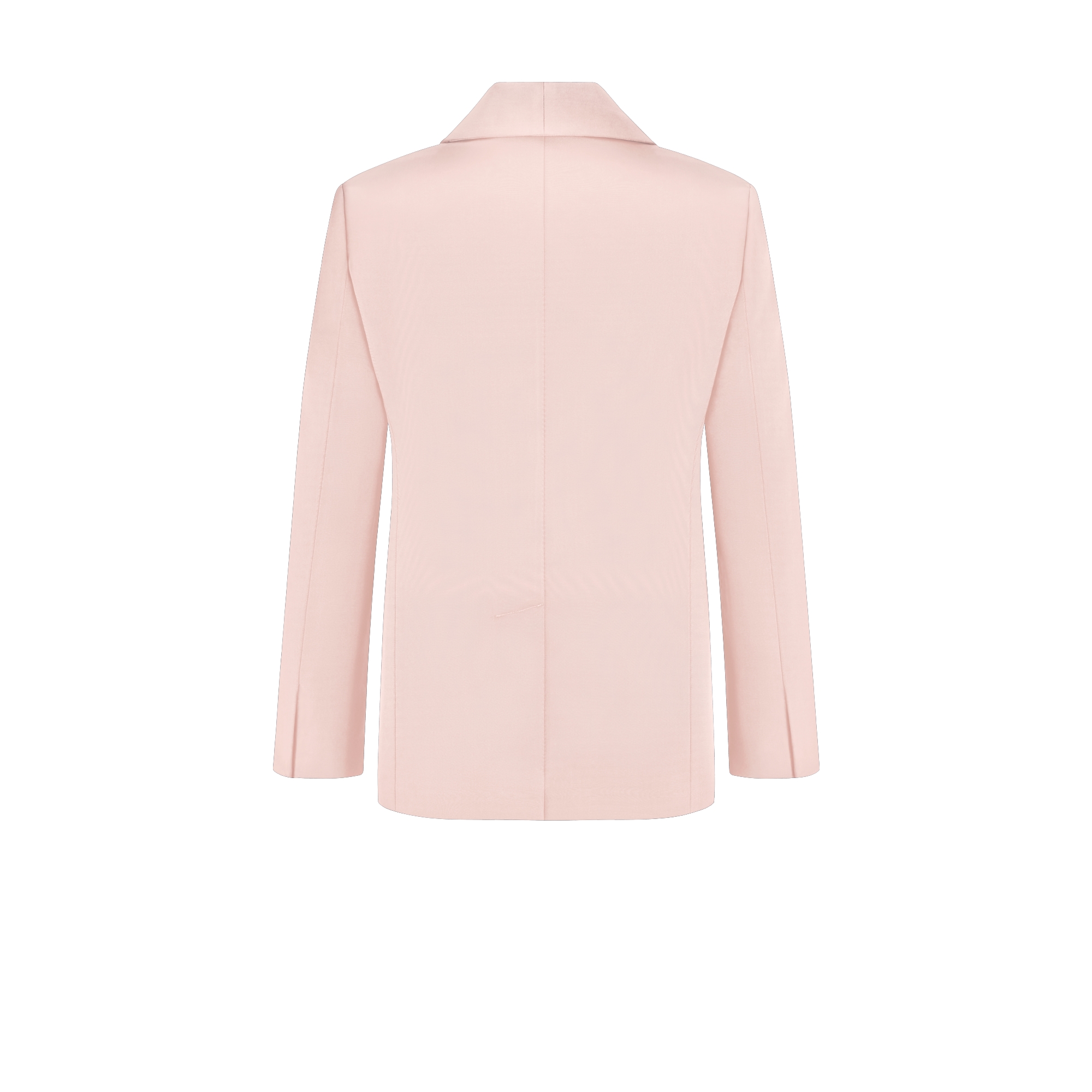Jacket with Shawl Collar and Removable Bow Pink Silk Faille E09