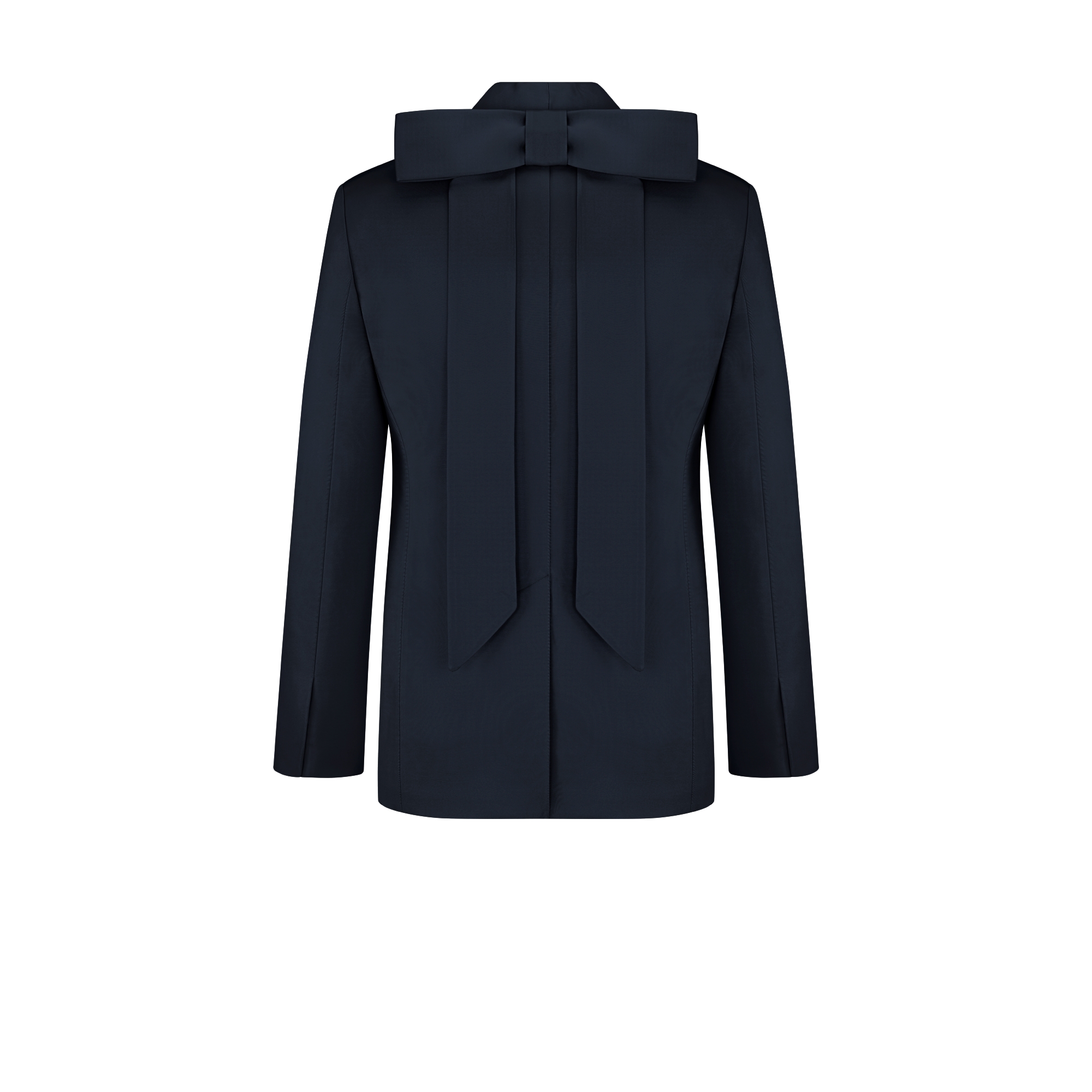 Jacket with Shawl Collar and Removable Bow