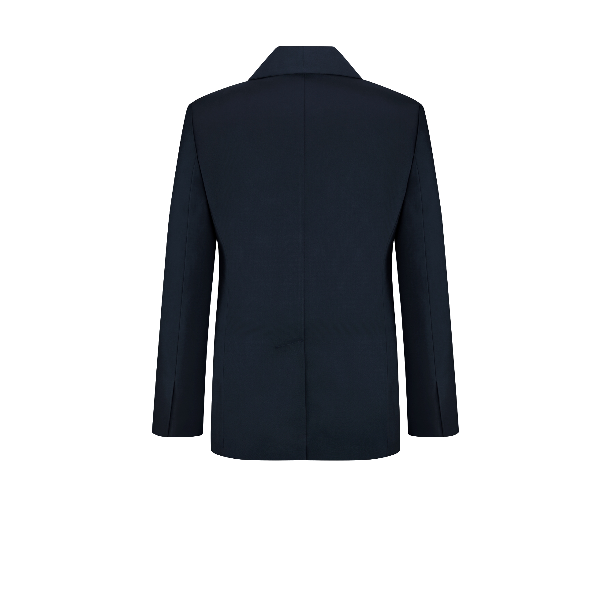 숄 칼라 & 탈착식 보우 재킷 네이비 블루 실크 파유 E09