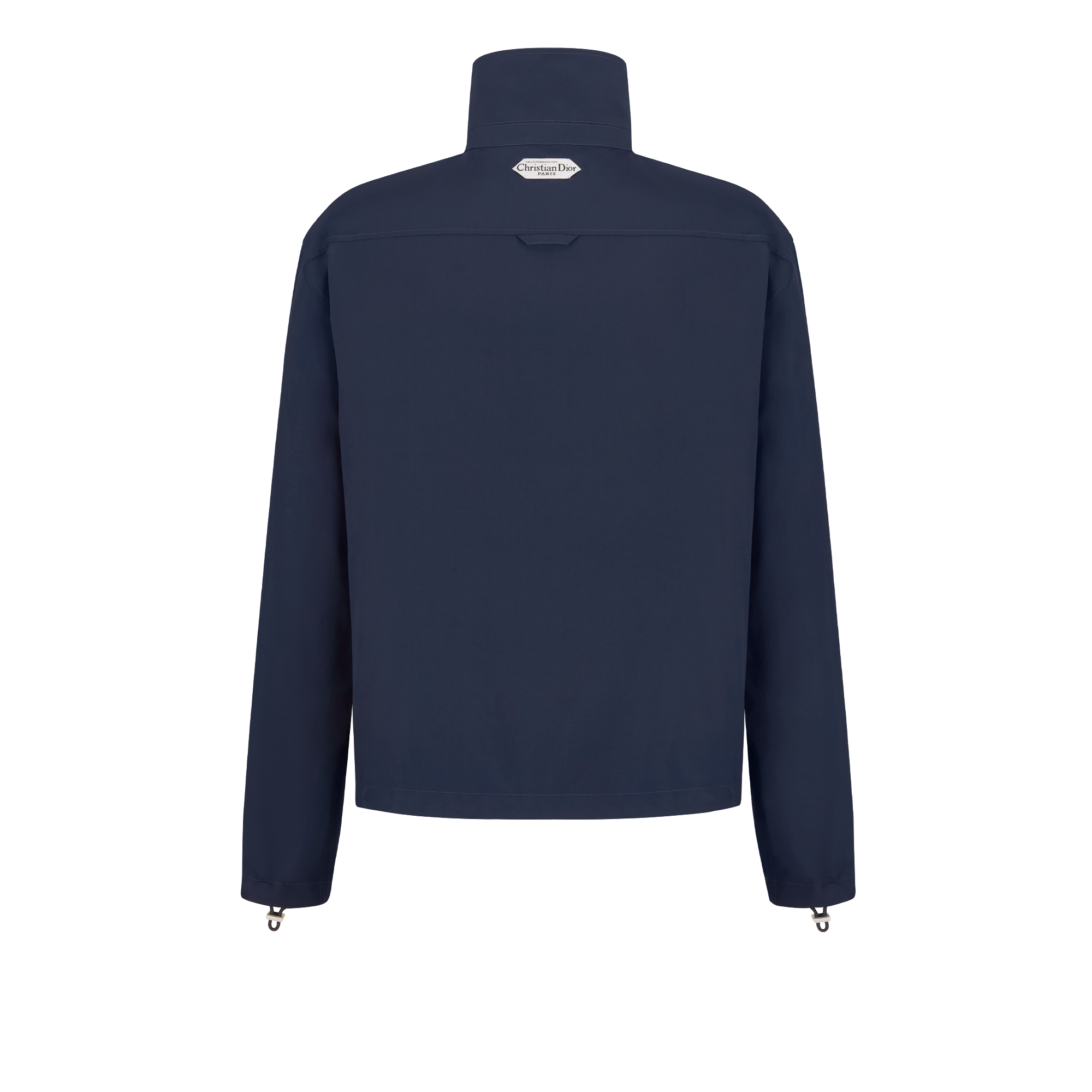 Zipped Shirt with Christian Dior Paris Tag Navy Blue Silk Blend E08