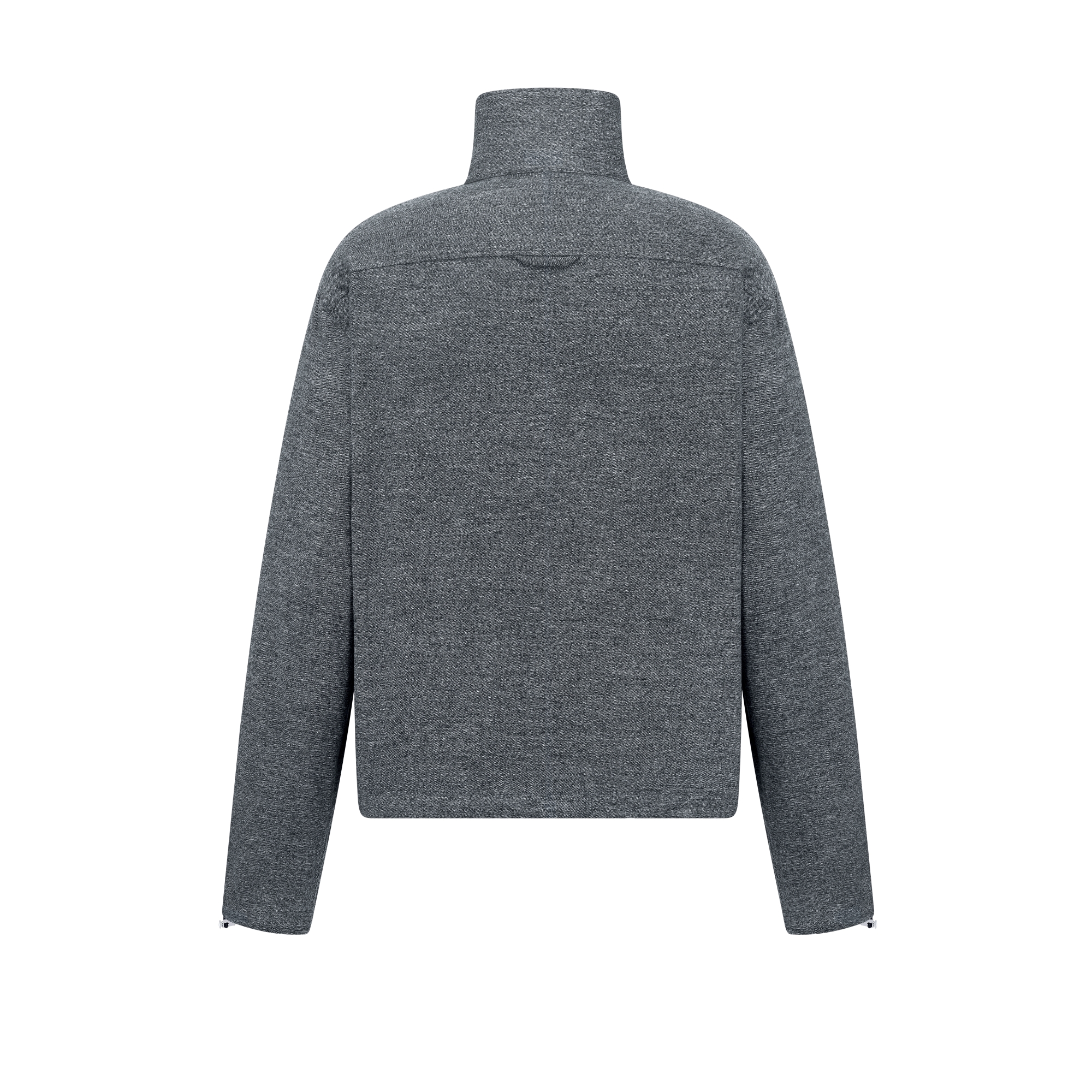 Zipped Shirt with Dior Ribbon Embroidery