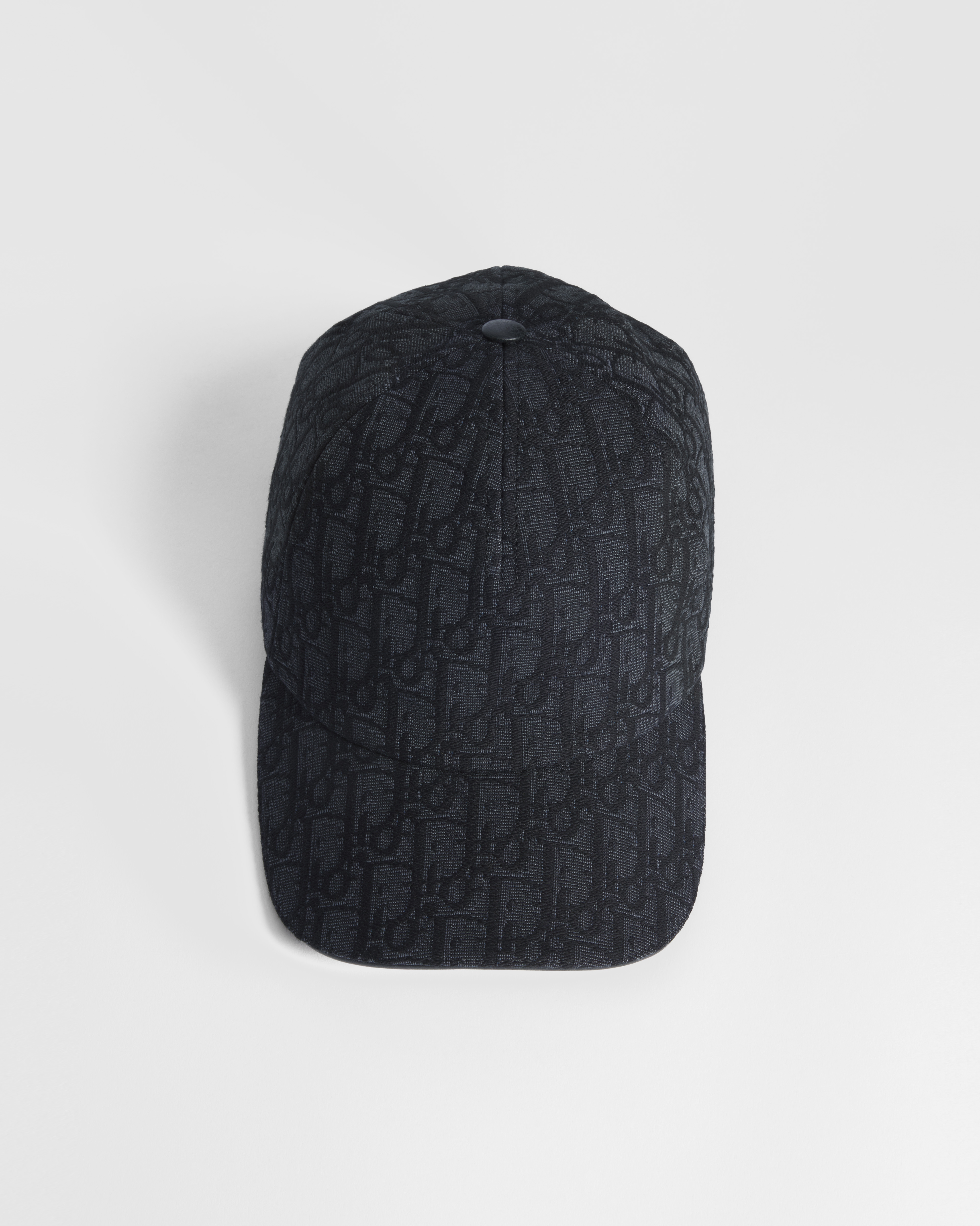 Dior Oblique Cap Black Cotton Jacquard E06