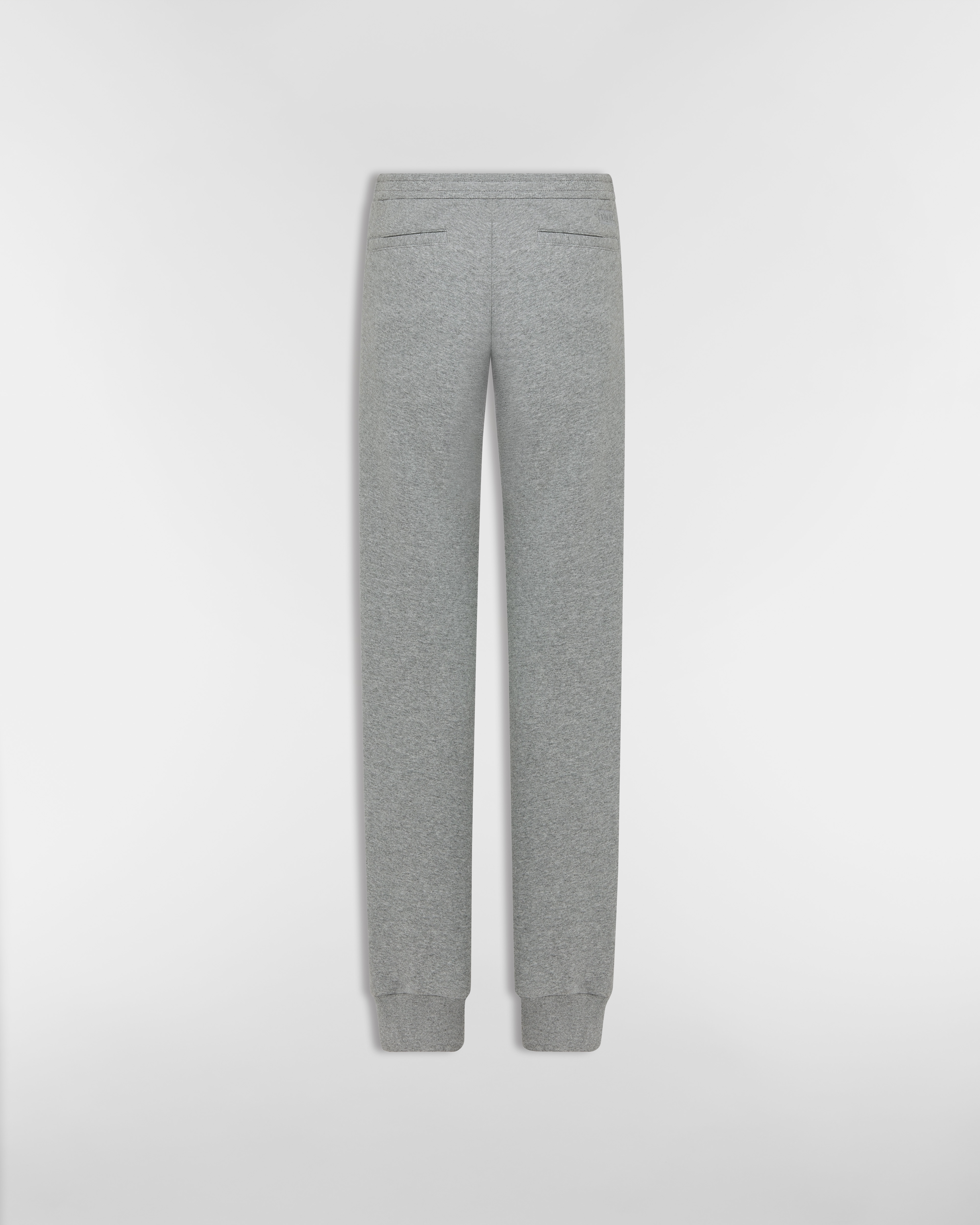 Dior Icons Track Pants Gray Heathered Cashmere-Cotton-Blend Fleece E08