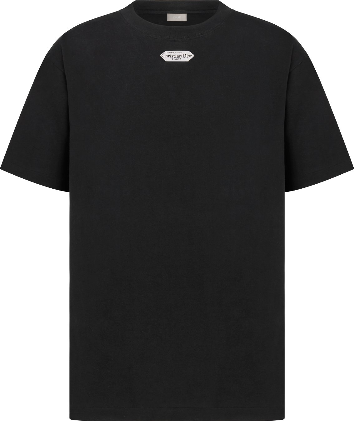 T-Shirt with Christian Dior Paris Tag, Relaxed Fit Black
