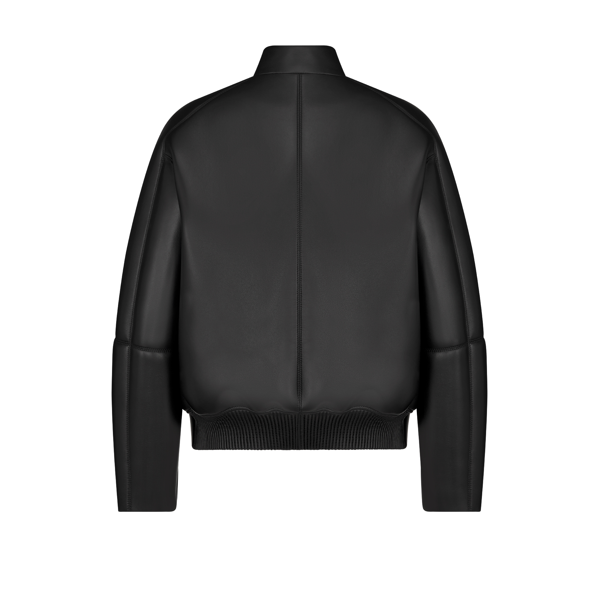 Boxy Blouson Jacket Black Lambskin E08
