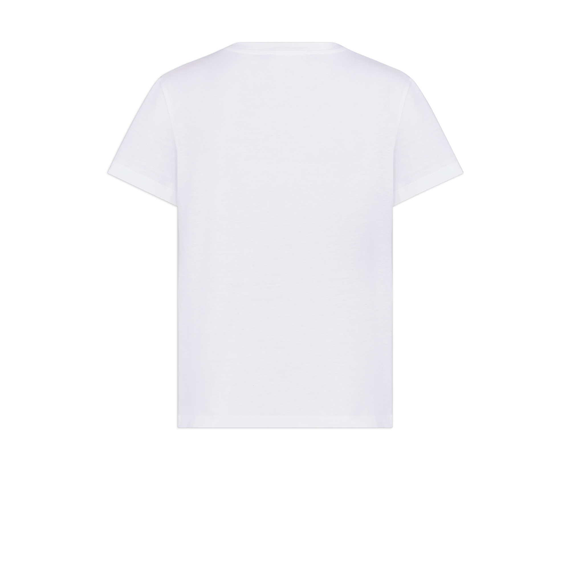 Dioriviera T-Shirt White and Blue Toile de Jouy Palms Cotton and Linen Jersey E08