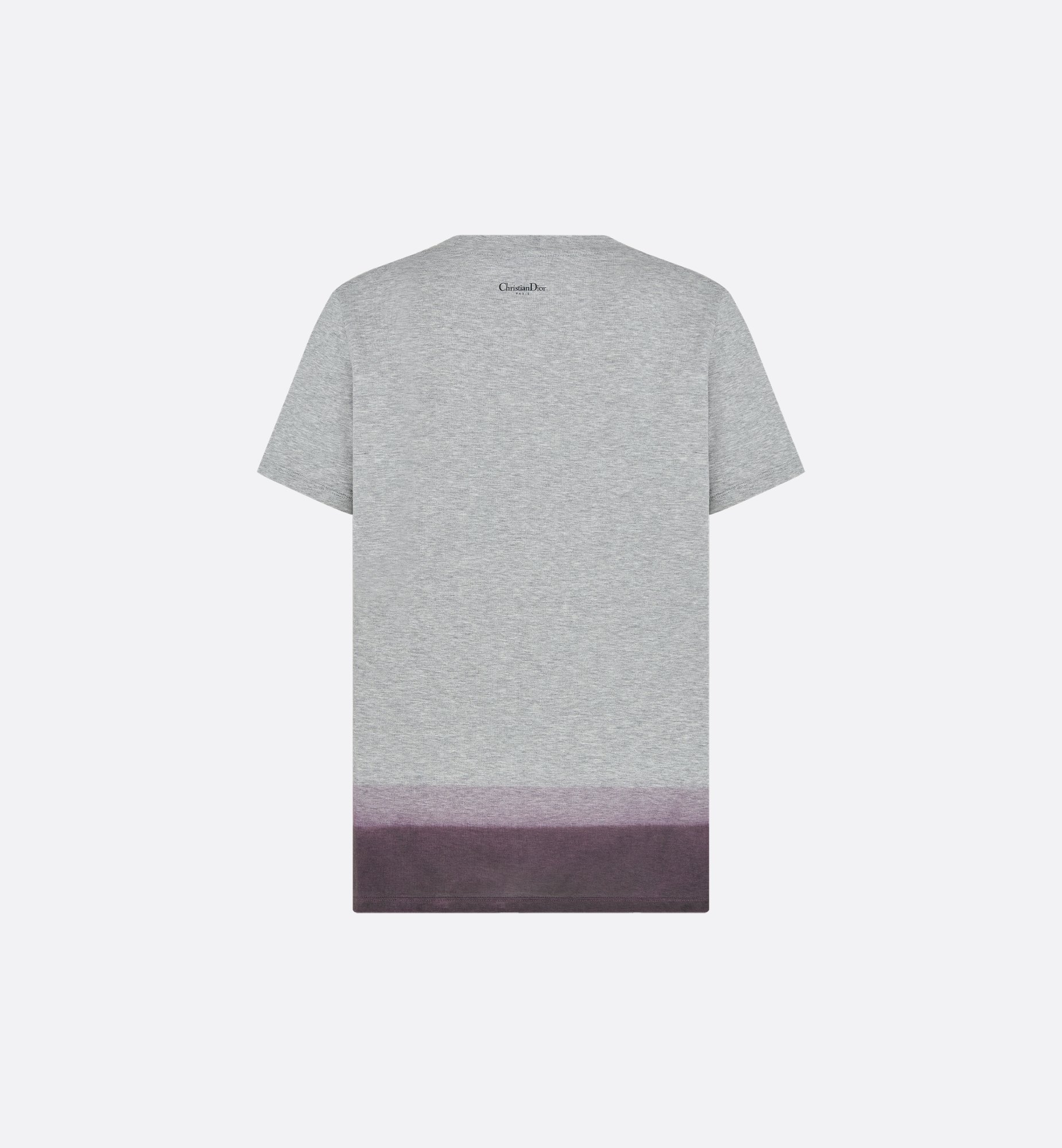 T-Shirt Ecru Cotton Jersey with Multicolor Dior Bambou Motif T-Shirt Ecru Cotton Jersey with Multicolor Dior Bambou Motif