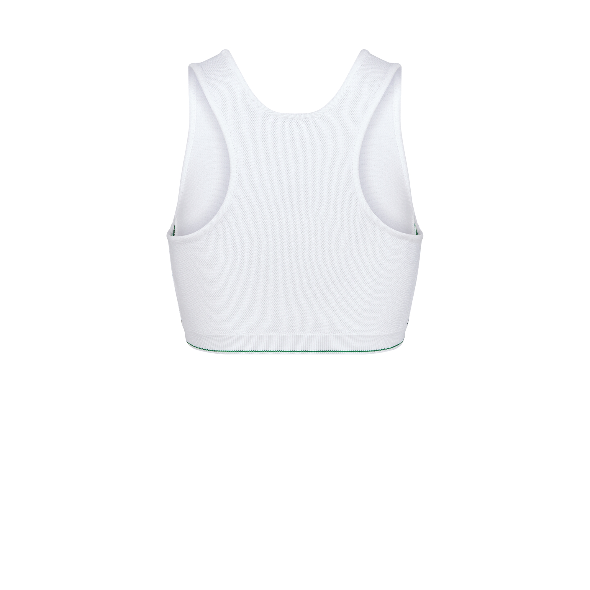 Dior Vibe Sports Bra White and Pine Green Technical Mesh E08