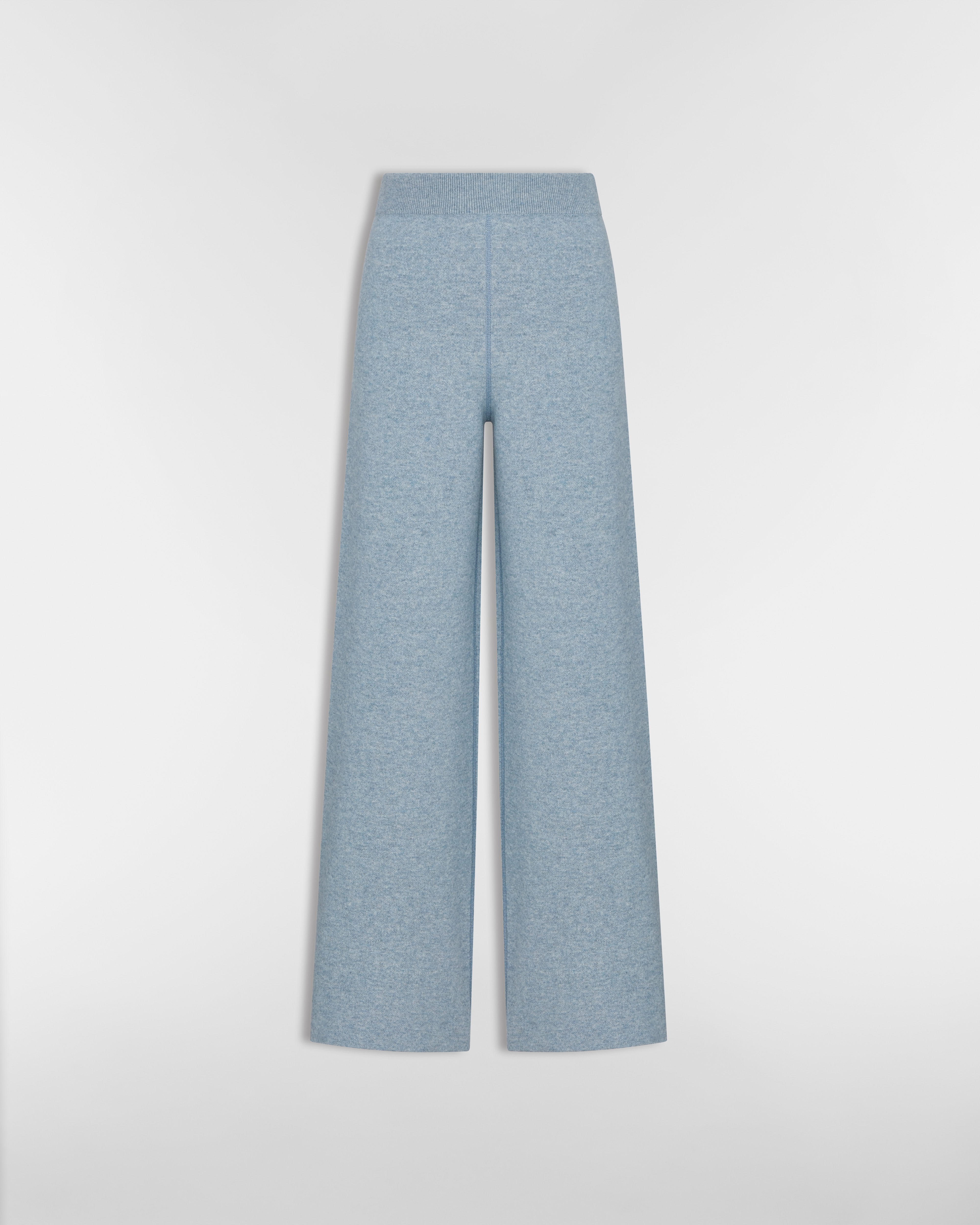 플레어 팬츠 블루 Dior Oblique 모티브 캐시미어 블렌드 니트 E01