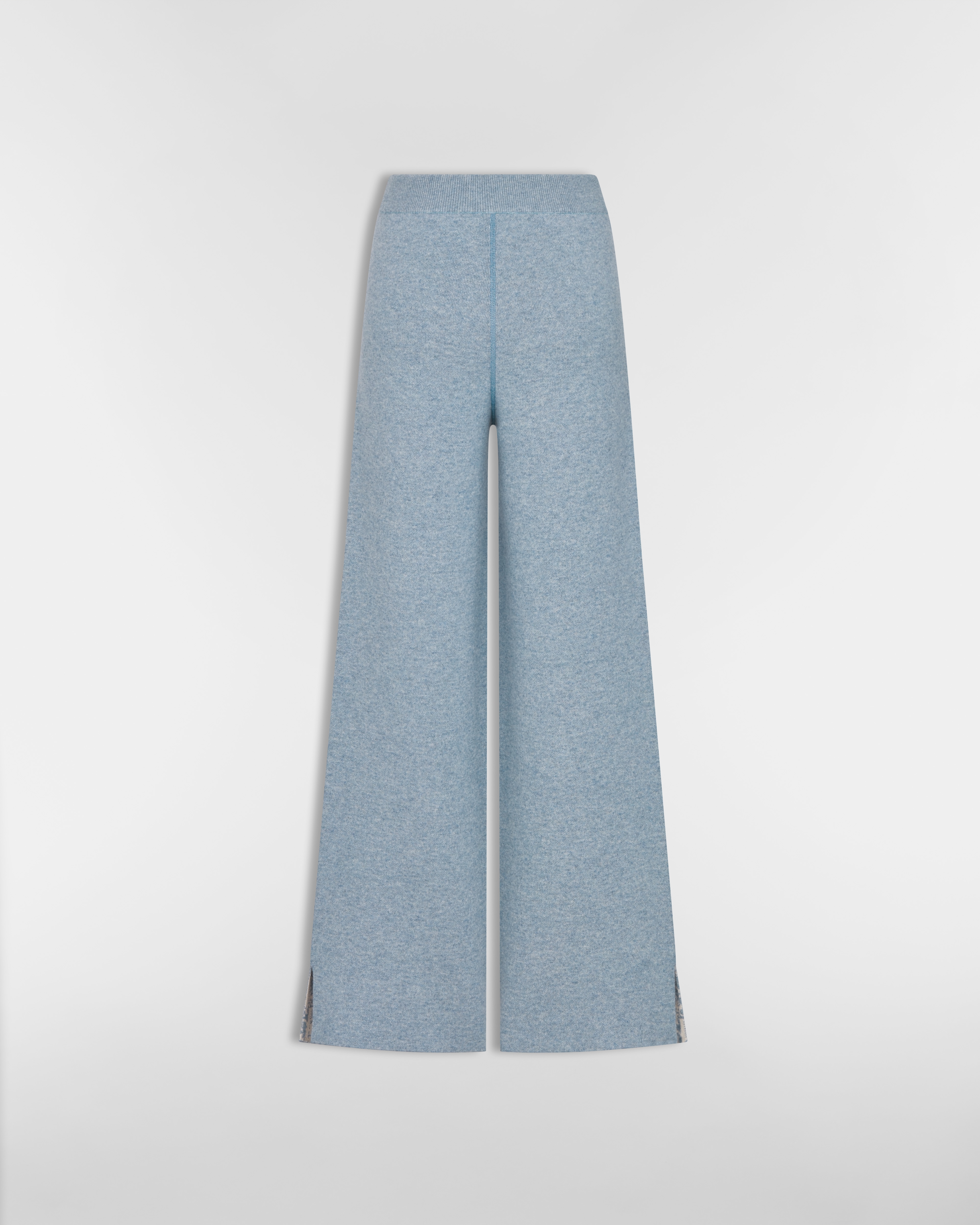 플레어 팬츠 블루 Dior Oblique 모티브 캐시미어 블렌드 니트 E08