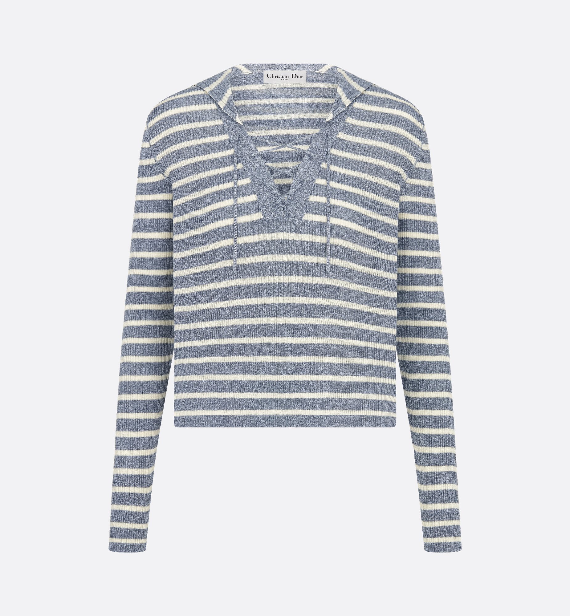 DIOR | Dioriviera レースアップ セーター D-Stripes リネン DIOR | Dioriviera レースアップ セーター D-Stripes リネン