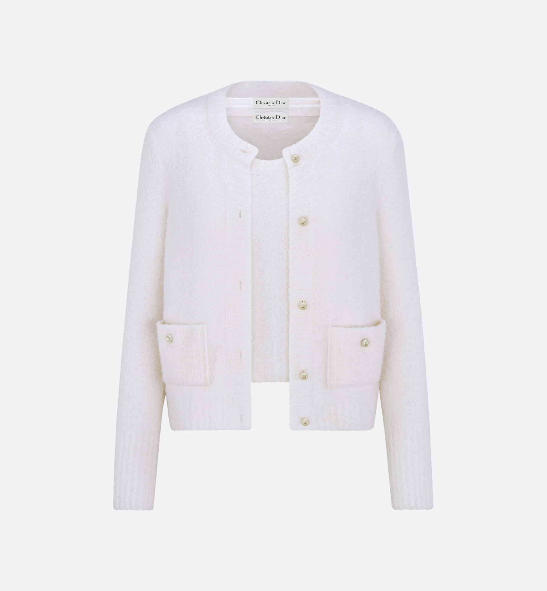 Twinset Ecru Wool- and Cashmere-Blend Knit | DIOR Twinset Ecru Wool- and Cashmere-Blend Knit | DIOR