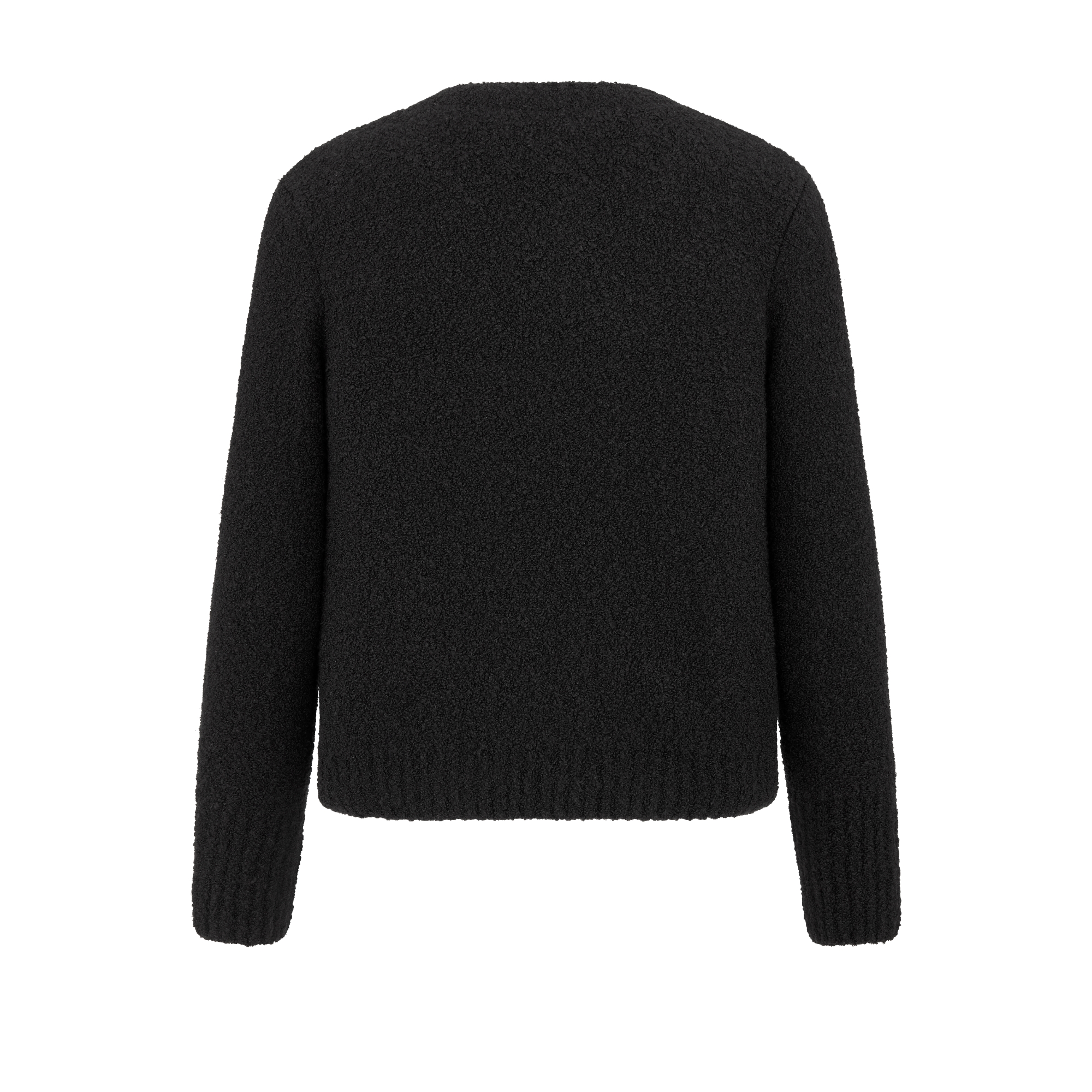 Conjunto de top y cárdigan Punto de mezcla de lana y cachemira en negro E08