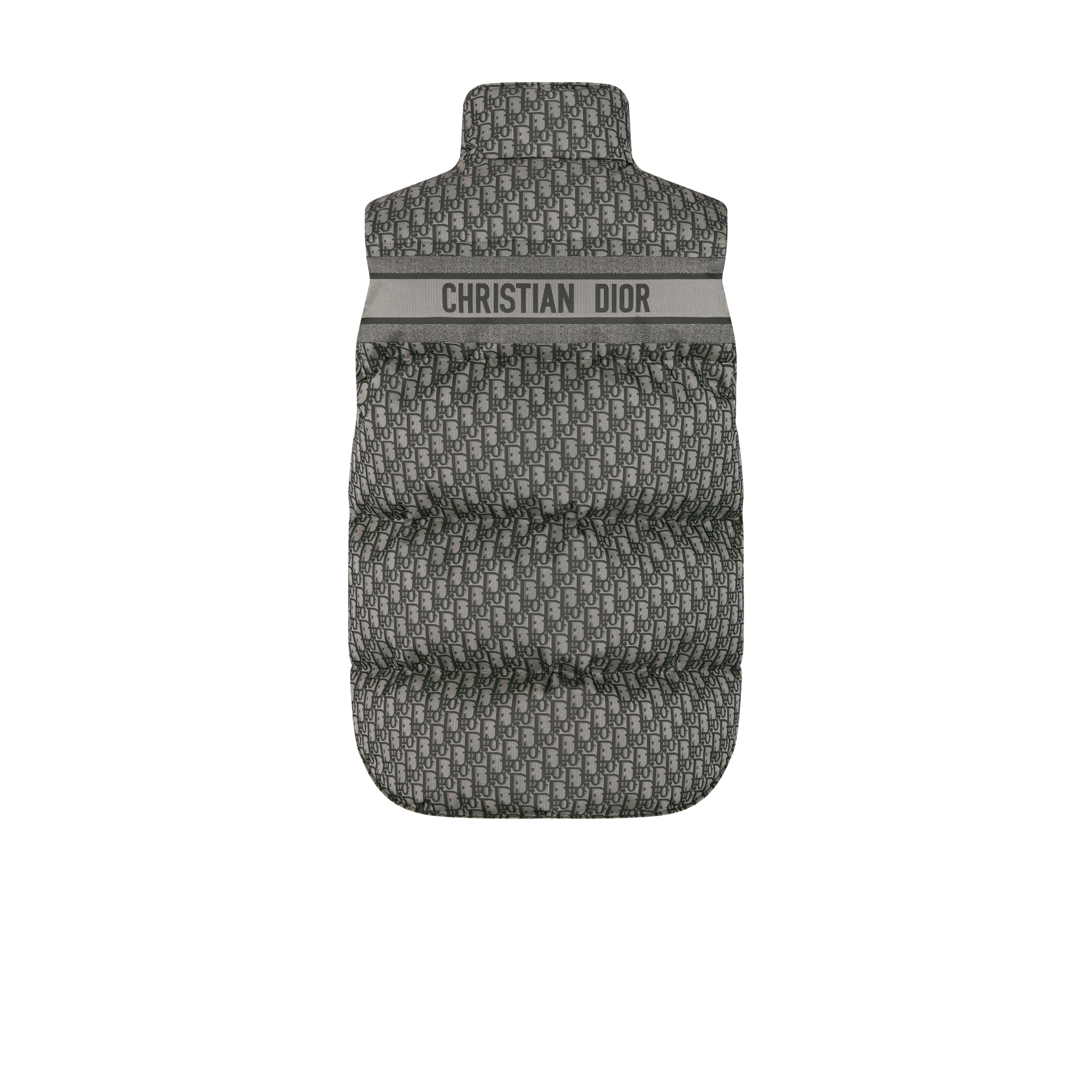 DiorAlps Puffer Vest Gray and Black Dior Oblique Quilted Technical Taffeta E08