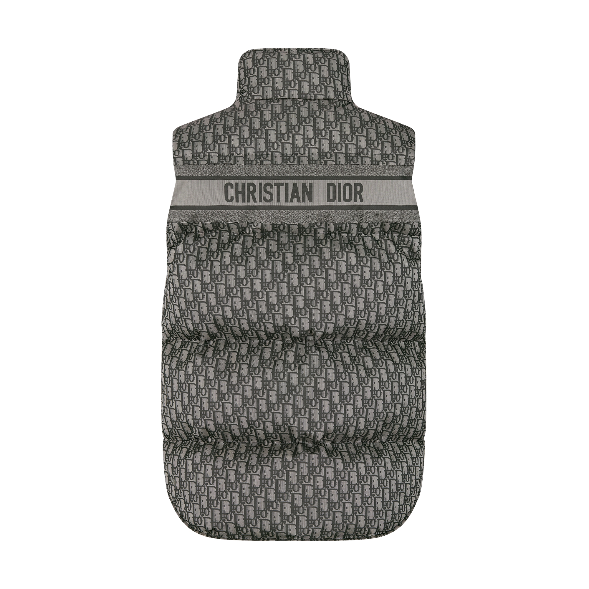 DiorAlps Puffer Vest Gray and Black Dior Oblique Quilted Technical Taffeta E08