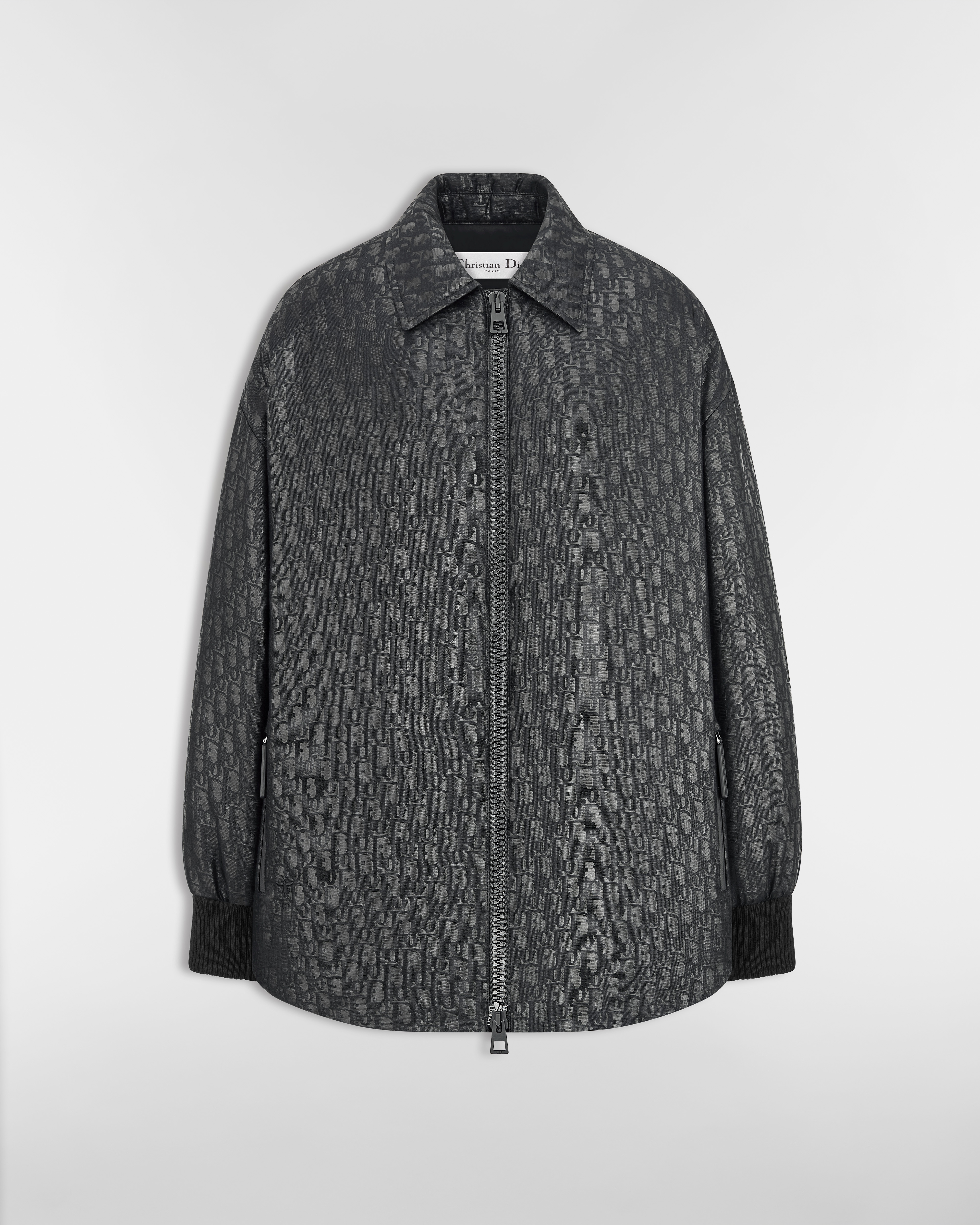 DiorAlps 재킷 블랙 Dior Oblique 자카드 테크니컬 태피터 E01