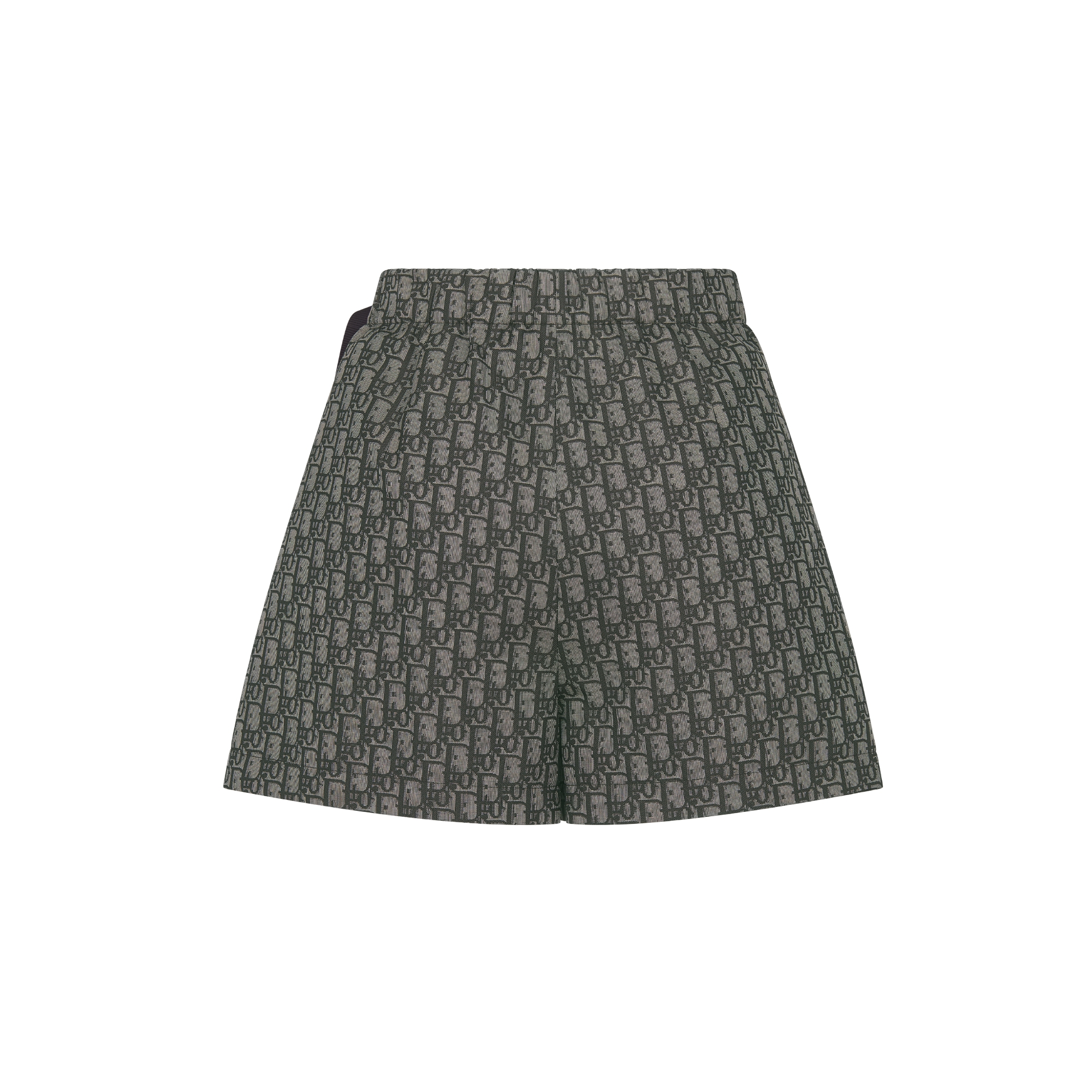Skort Gray Technical Jacquard Taffeta with Dior Oblique Motif E08