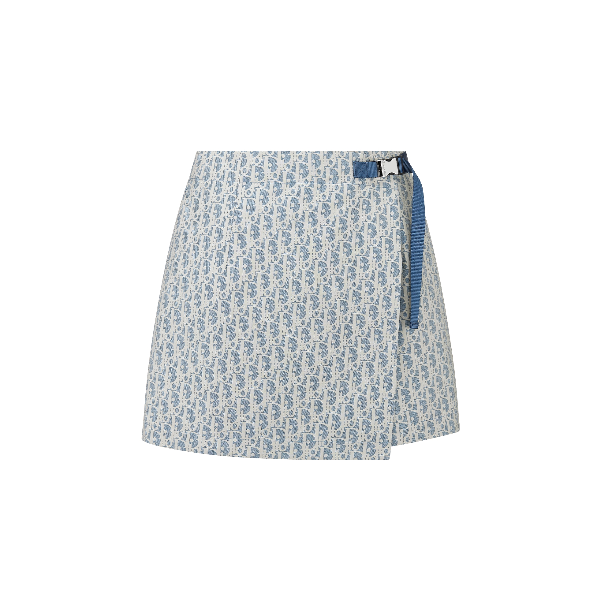 Dioriviera Skort Blue and White Dior Oblique Jacquard Technical Taffeta E01