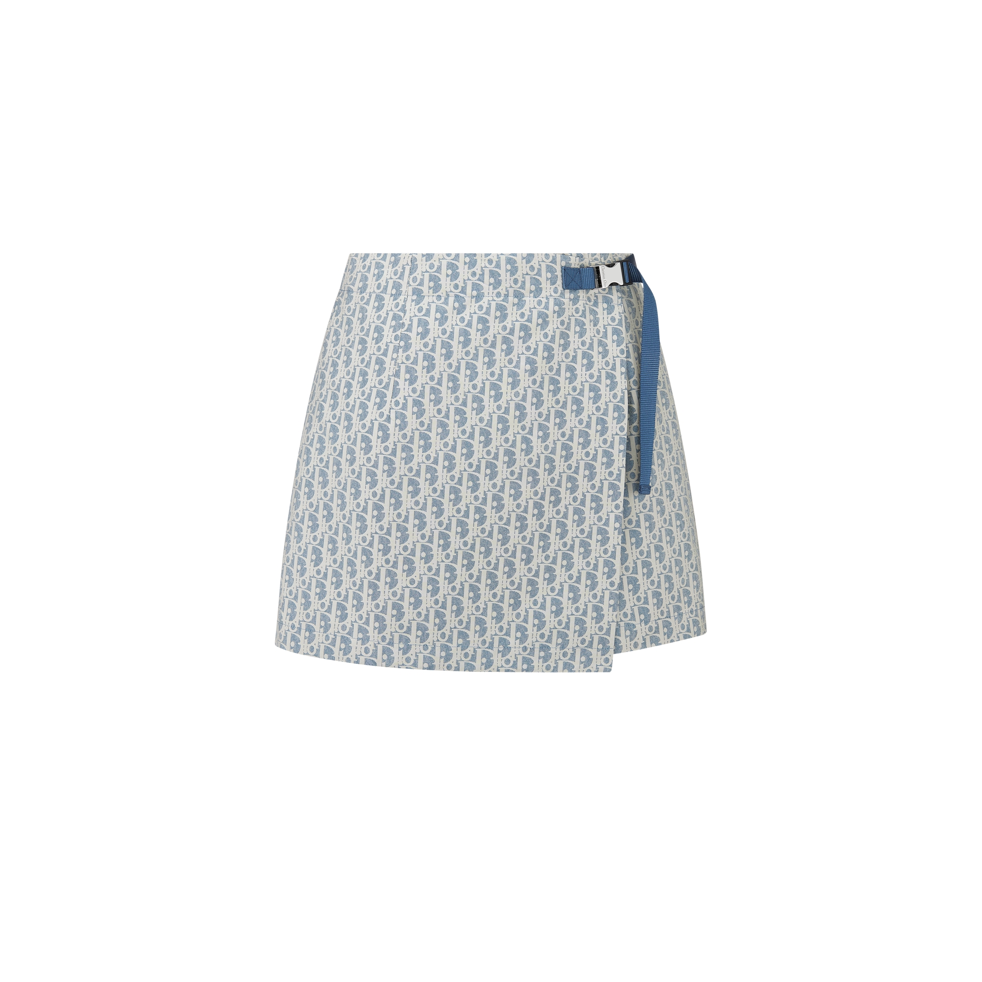 Dioriviera Skort Blue and White Dior Oblique Jacquard Technical Taffeta E01