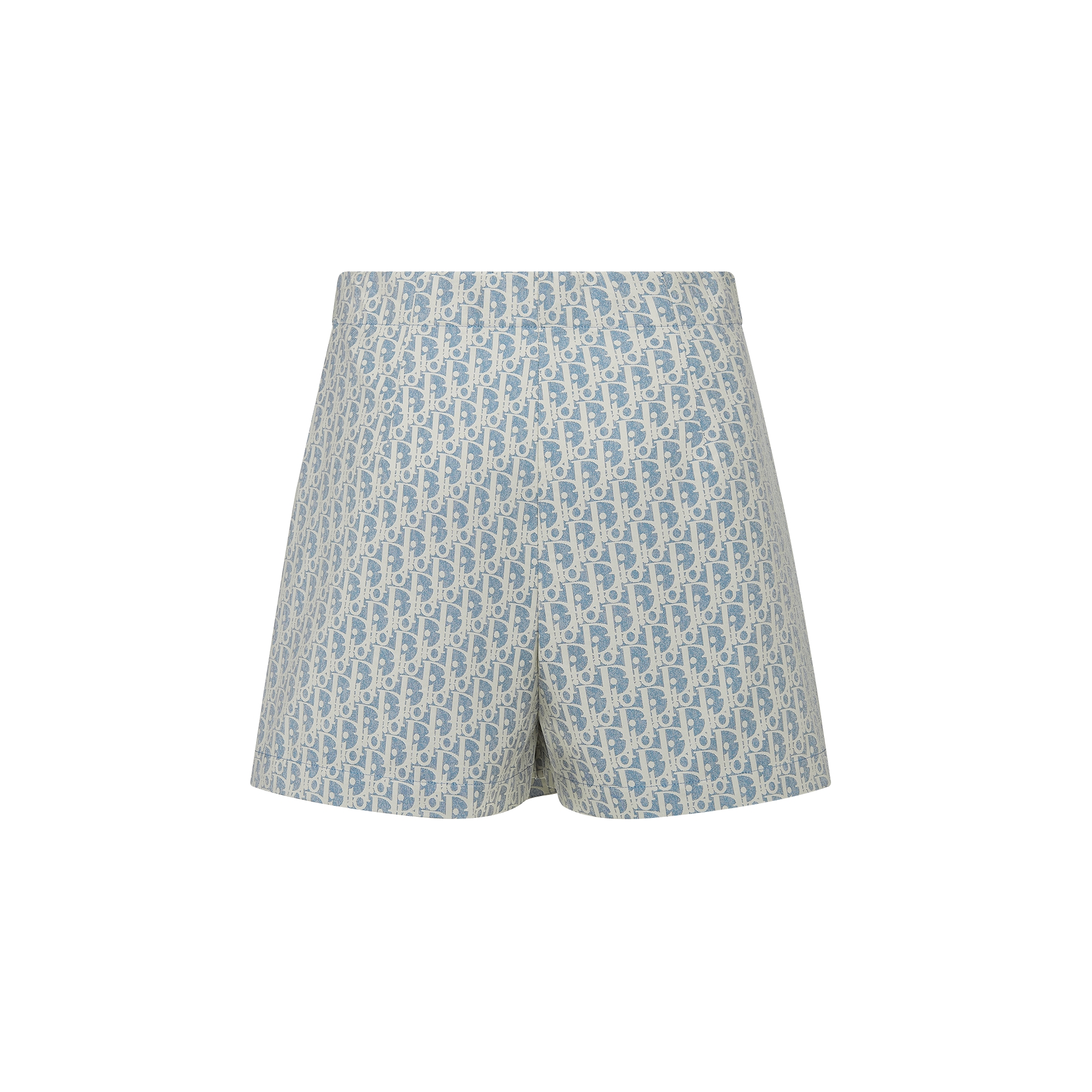 Falda pantalón Dioriviera Dior Oblique en jacquard de tafetán técnico azul y blanco E08