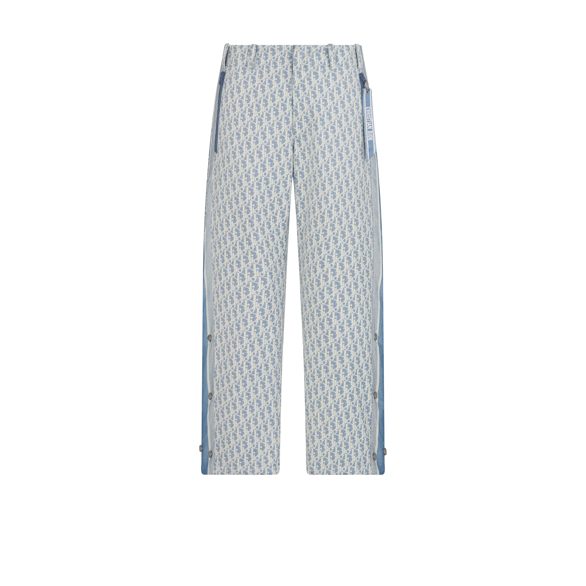 DiorAlps Ski Pants Blue and White Dior Oblique Padded Technical Taffeta E01