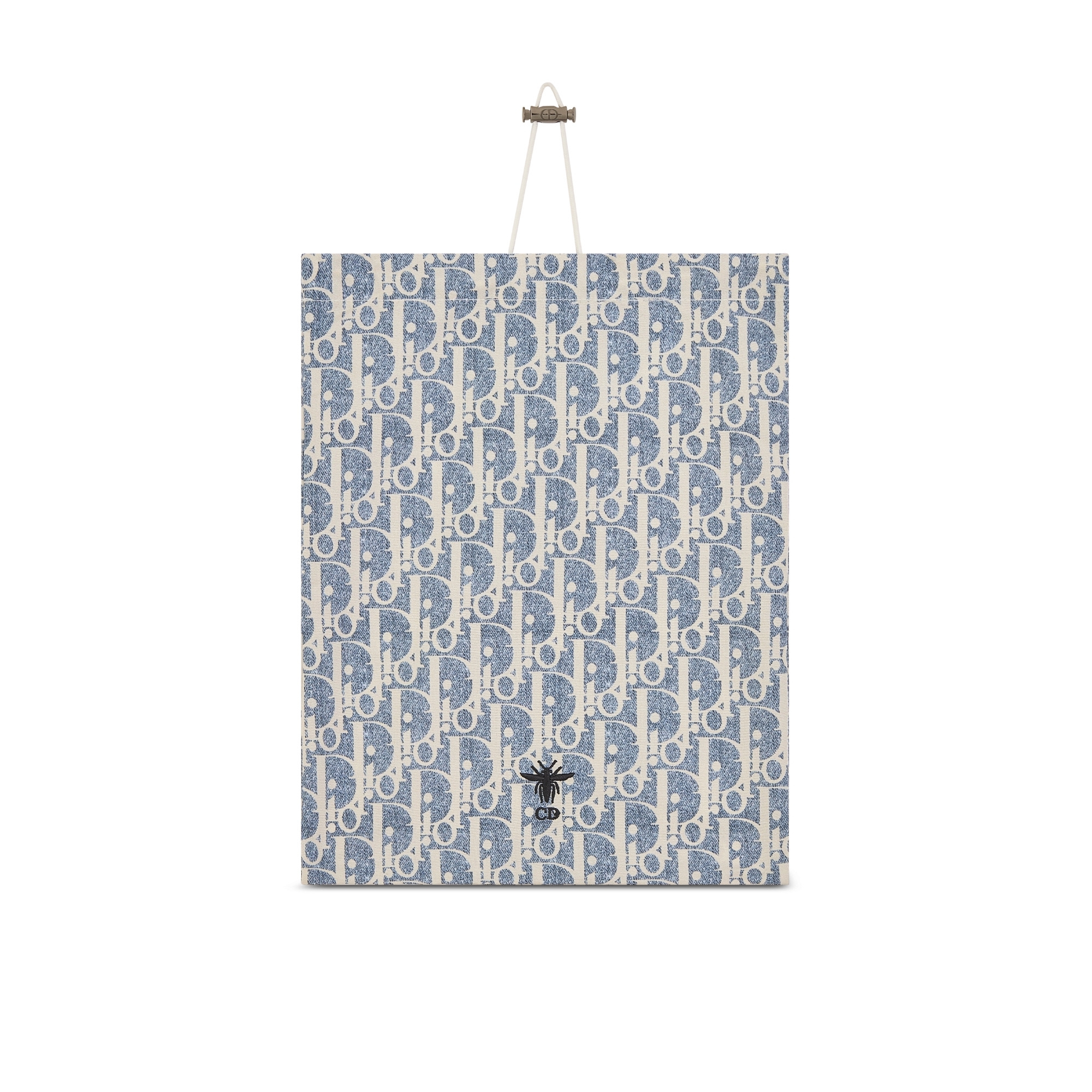 Dioriviera Bikini Top Blue and White Dior Oblique Technical Fabric E09