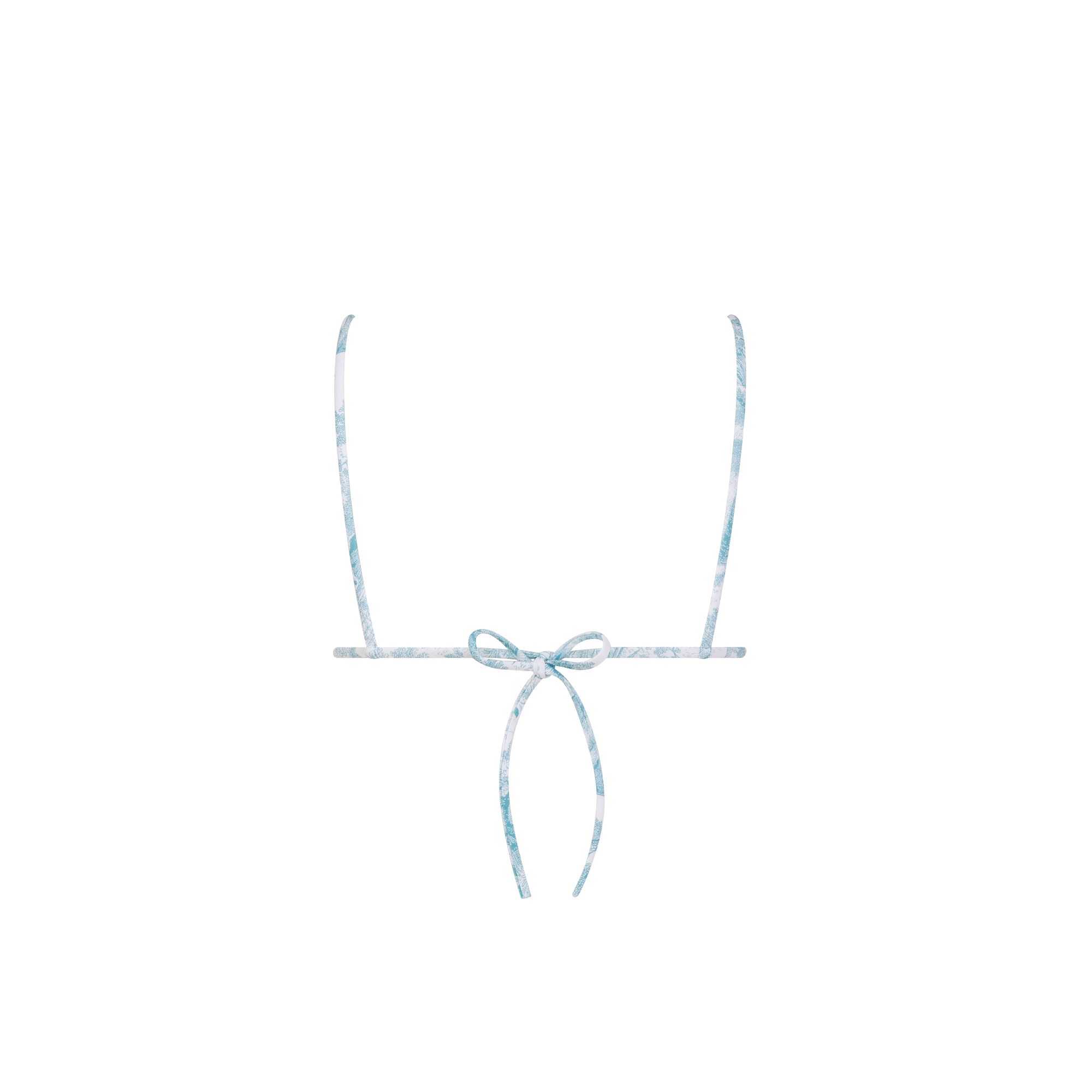 قطعة بيكيني علوية Dioriviera قماش تقنيّ باللون الأبيض مع نمط توال دو جوي سوفاج بلون أخضر زنبق الوادي E08