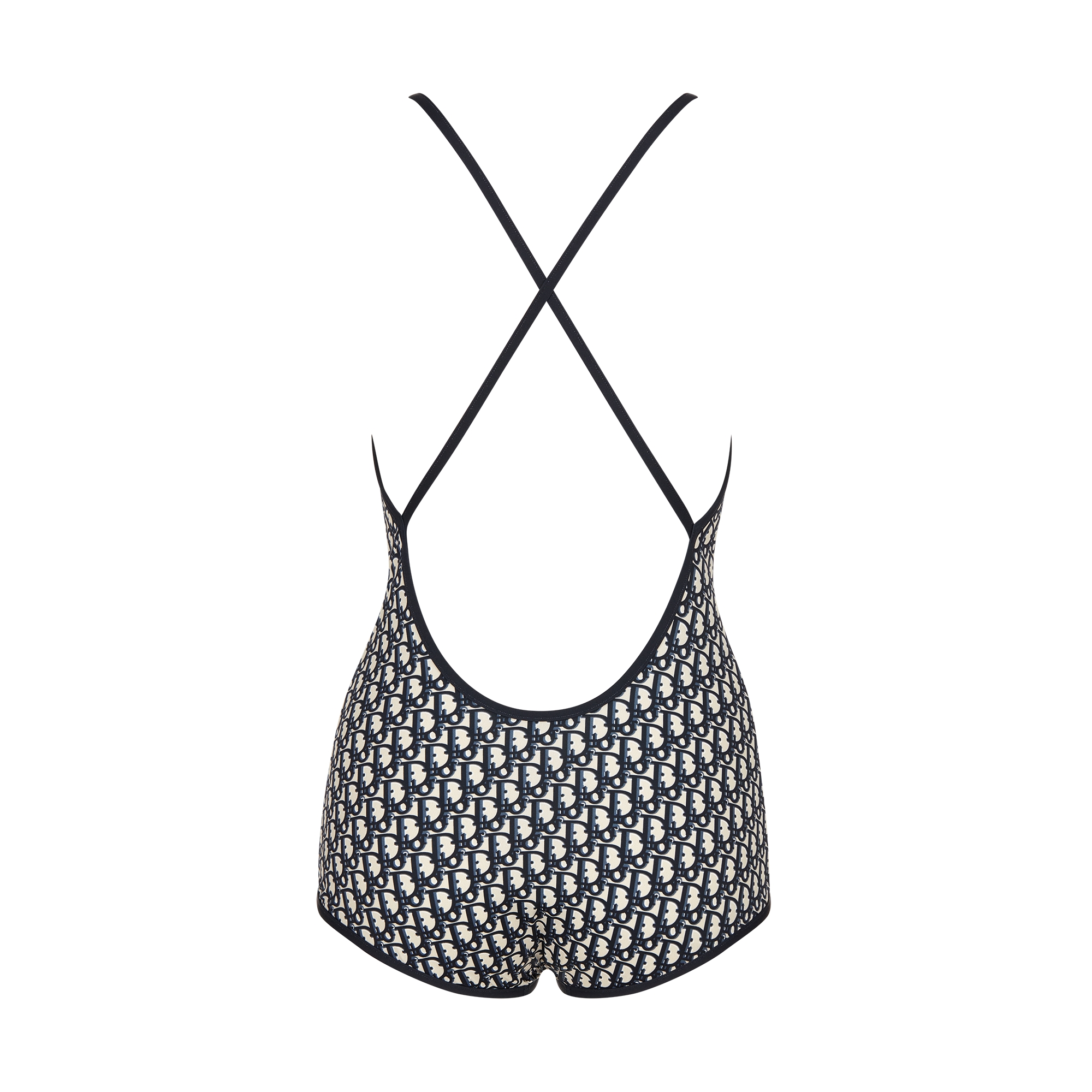 One-Piece Swimsuit Blue Dior Oblique Technical Fabric E08