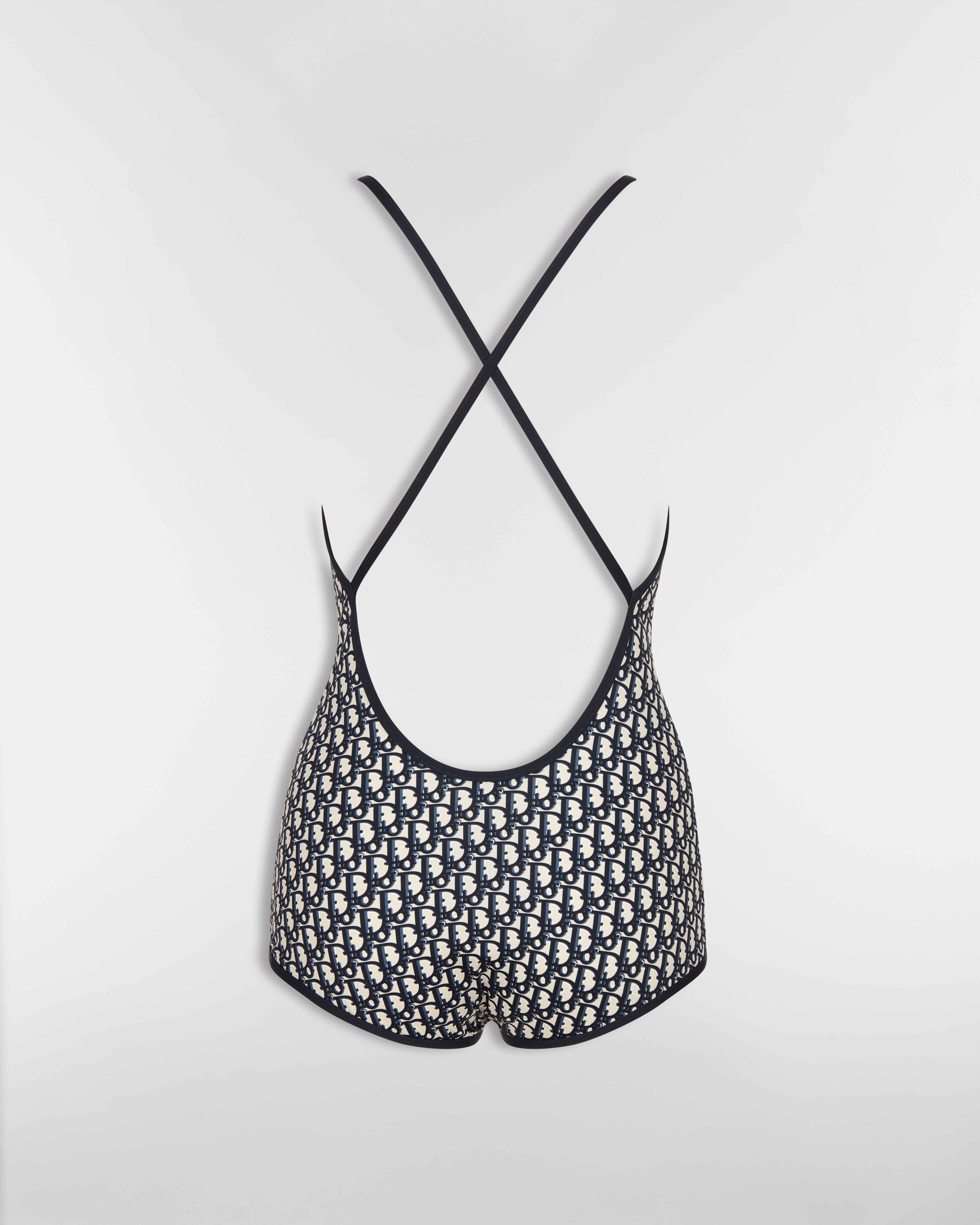 One-Piece Swimsuit Blue Dior Oblique Technical Fabric E08