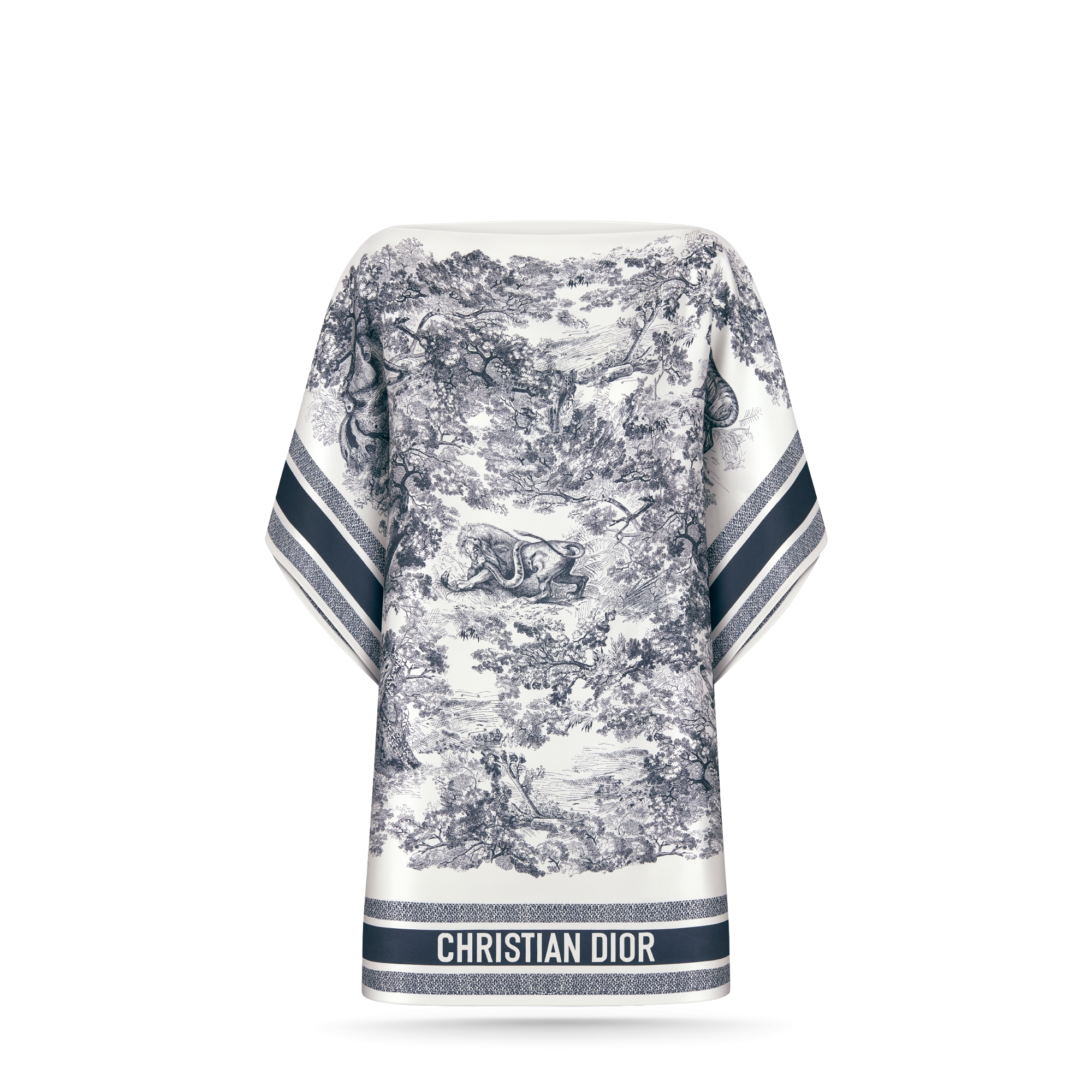 Dioriviera Toile de Jouy Sauvage Dior Silk Top White and