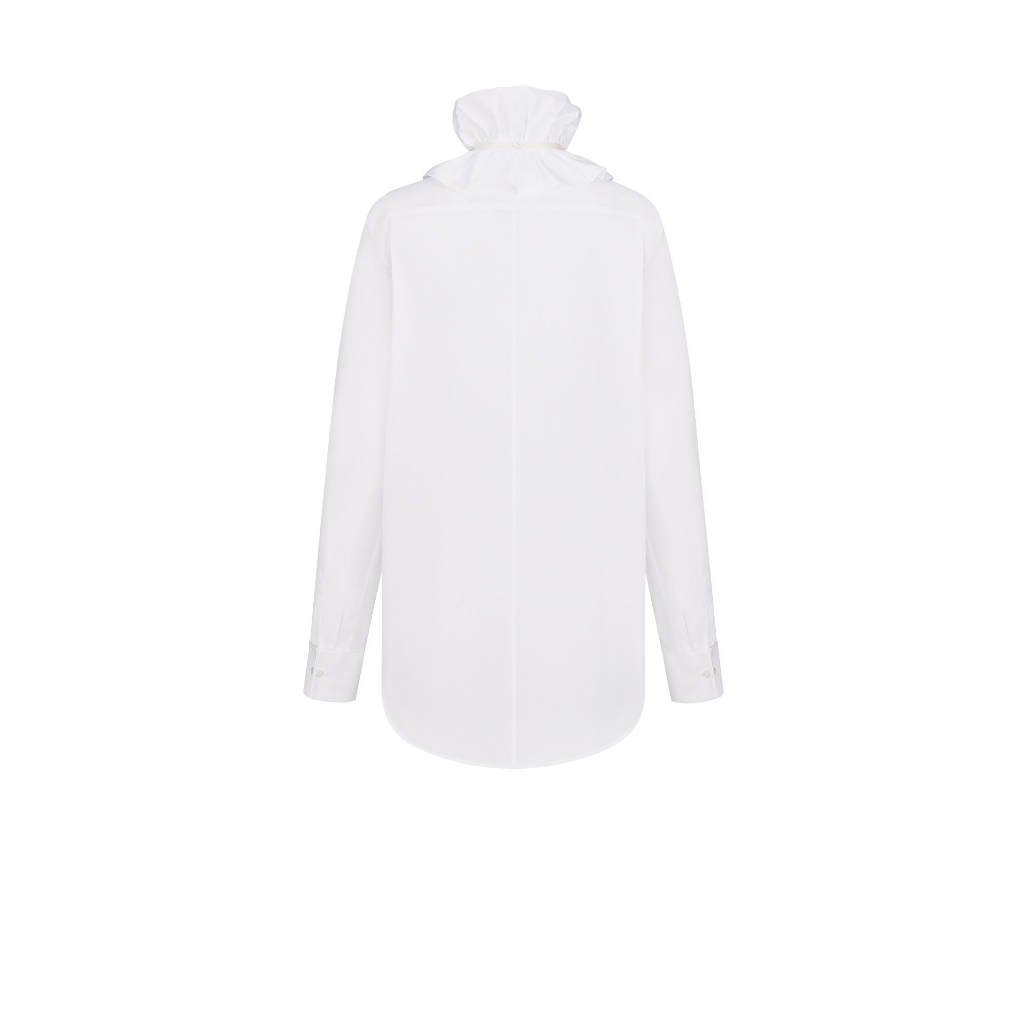 ルーシュカラー付き ブラウス コットンポプリン E08