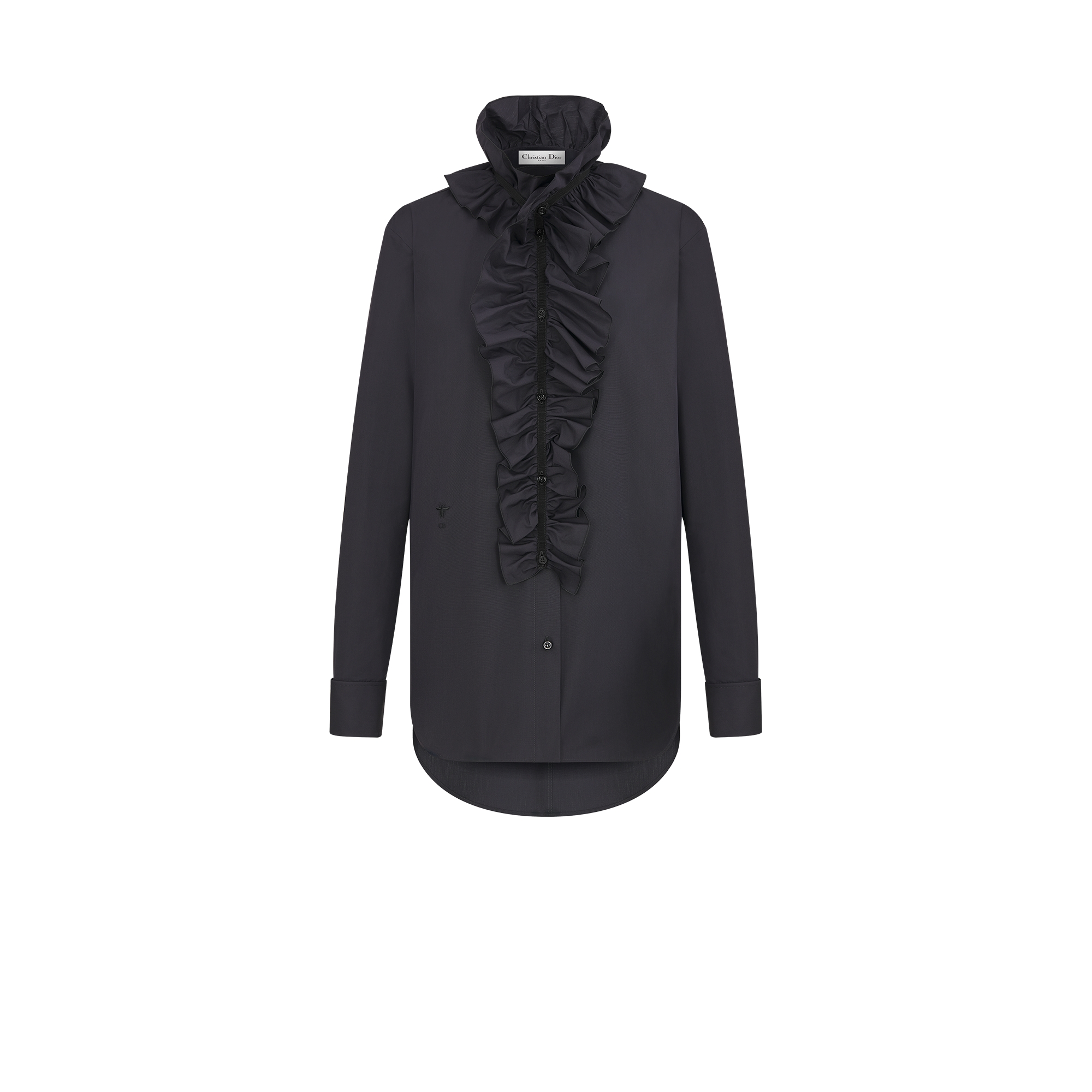 DIOR | ルーシュカラー付き ブラウス シルク オーガンジー