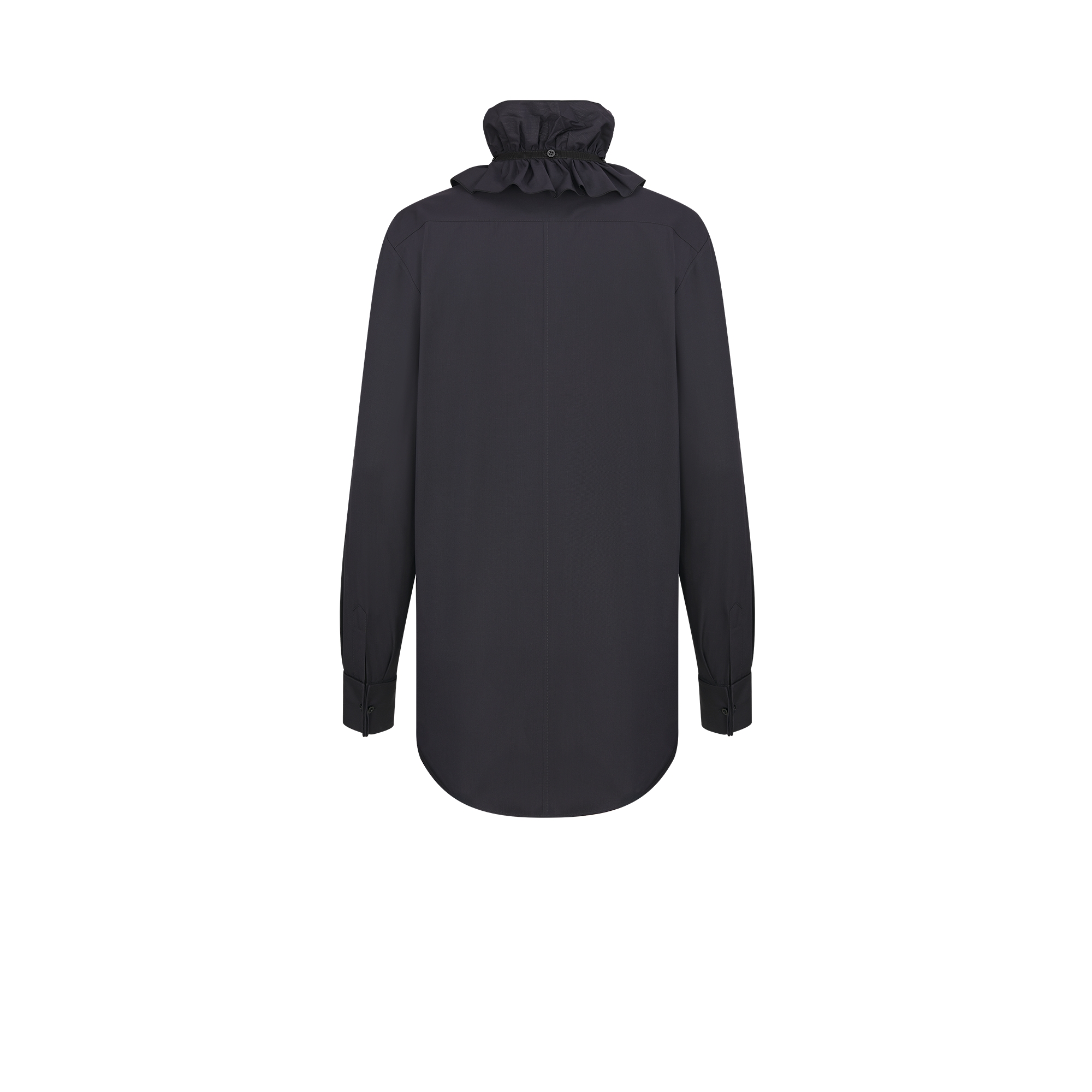 ルーシュカラー付き ブラウス コットンポプリン E08