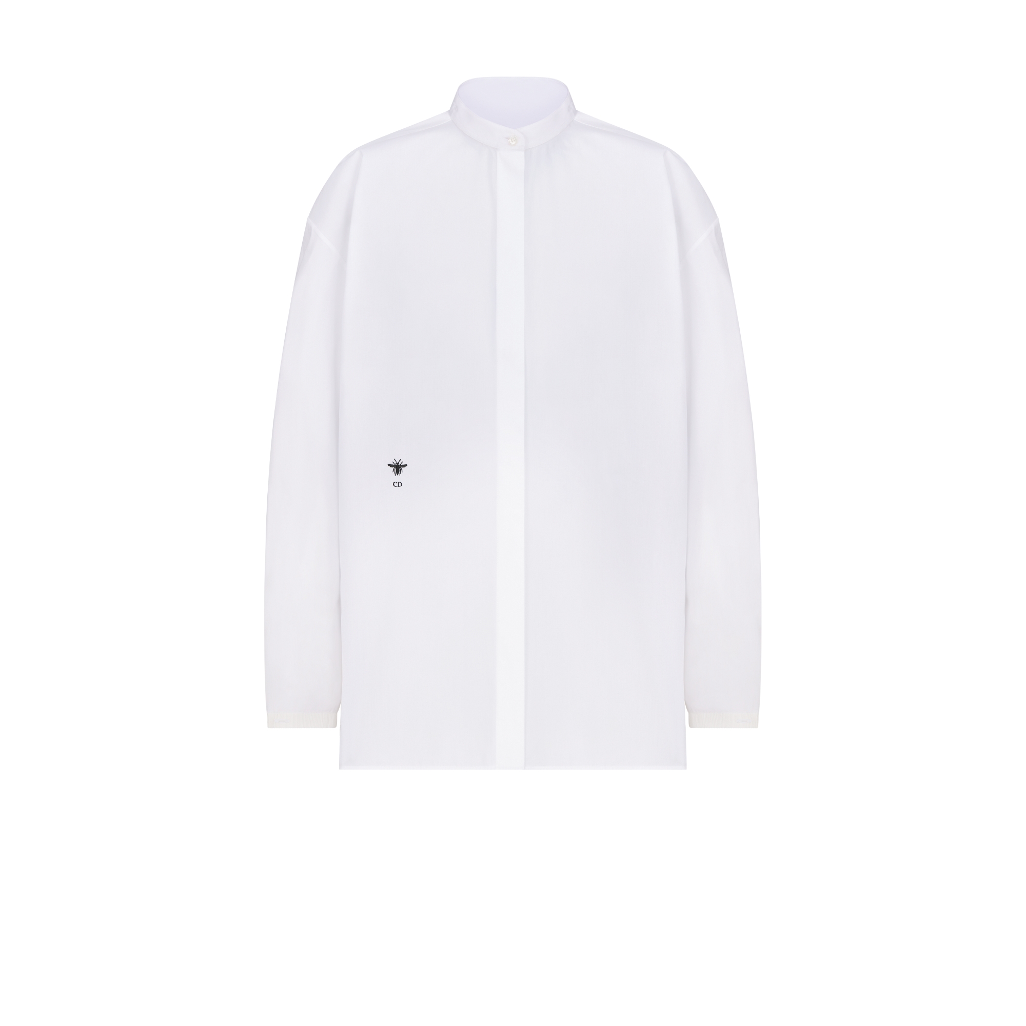 Wing-Collar Blouse with Integrated Bustier