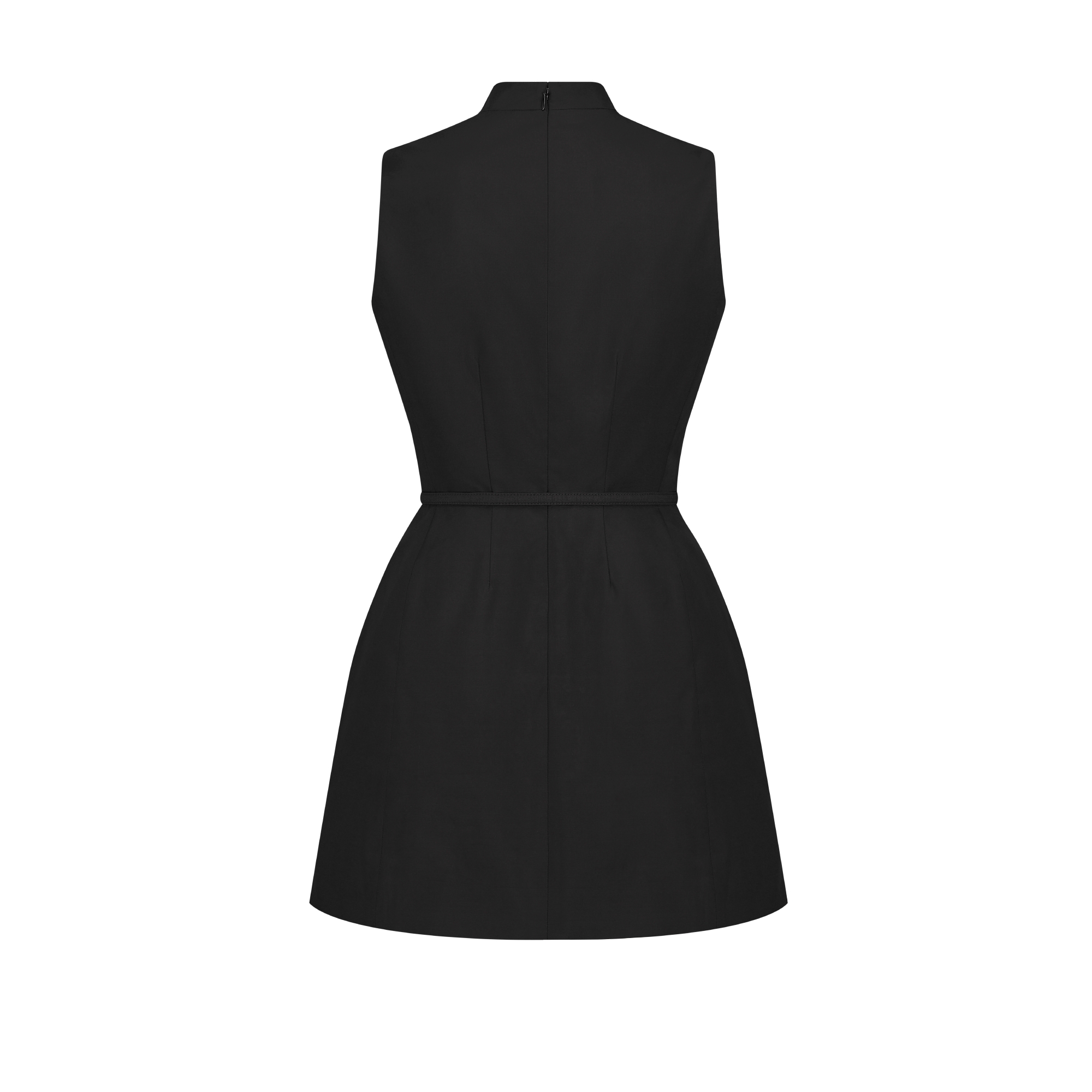 Short Dress Black Silk Faille E08