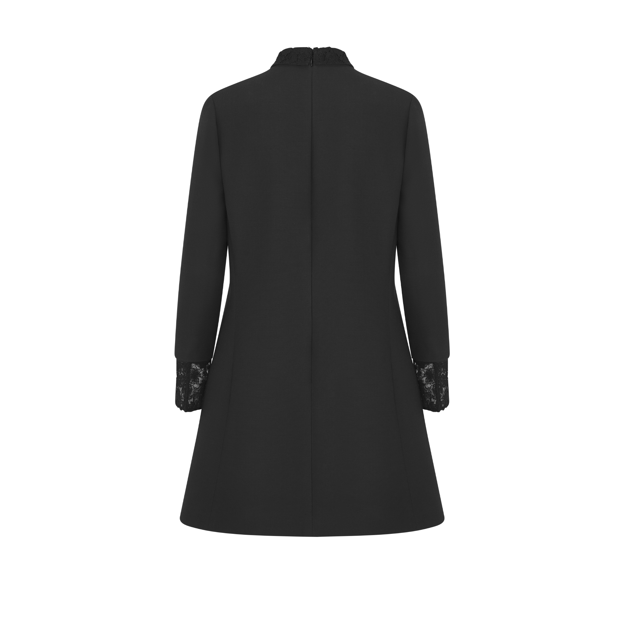 Short Dress with Removable Collar