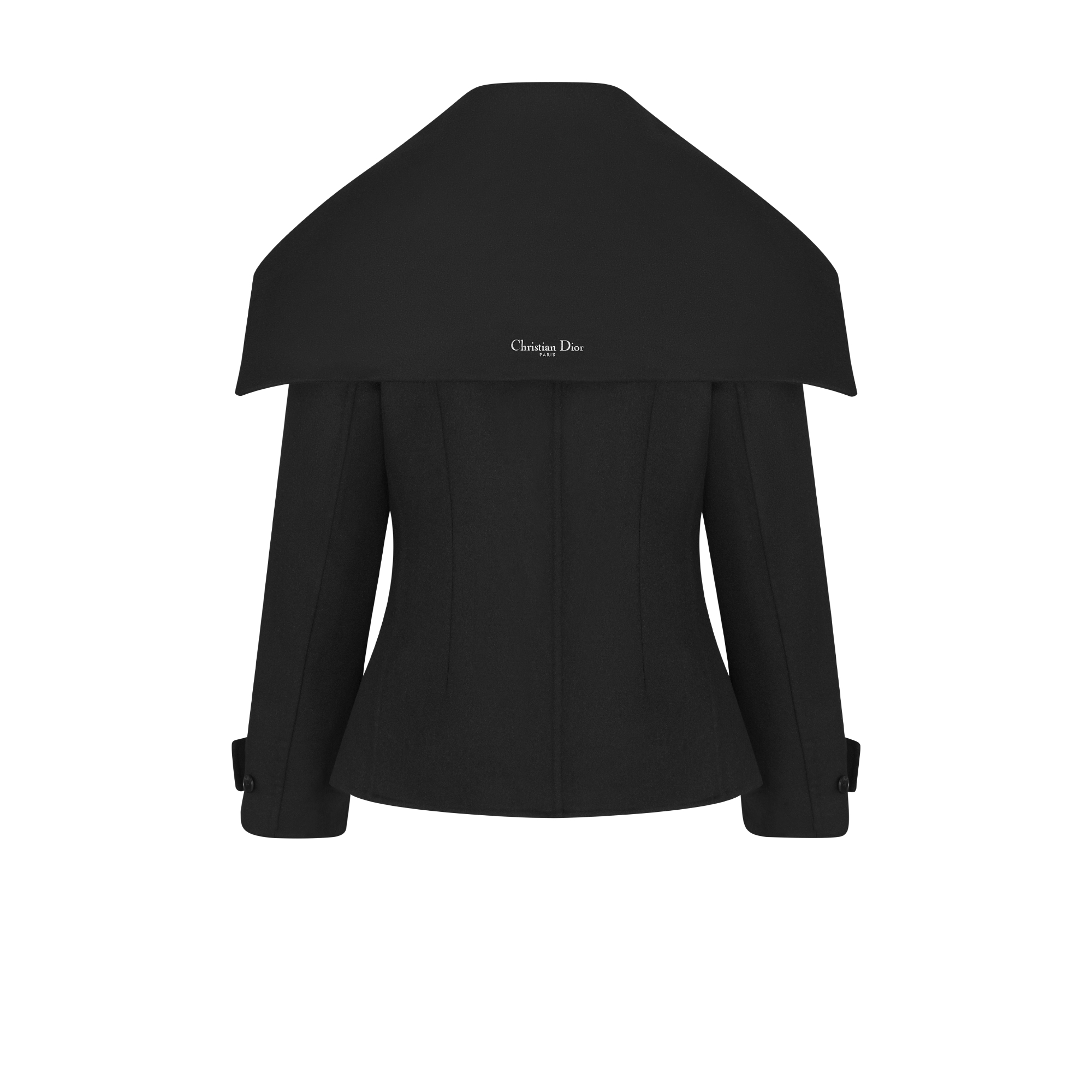 セーラーカラー フィット ジャケット ダブルフェース バージンウール & アンゴラ ブレンド フェルト E08