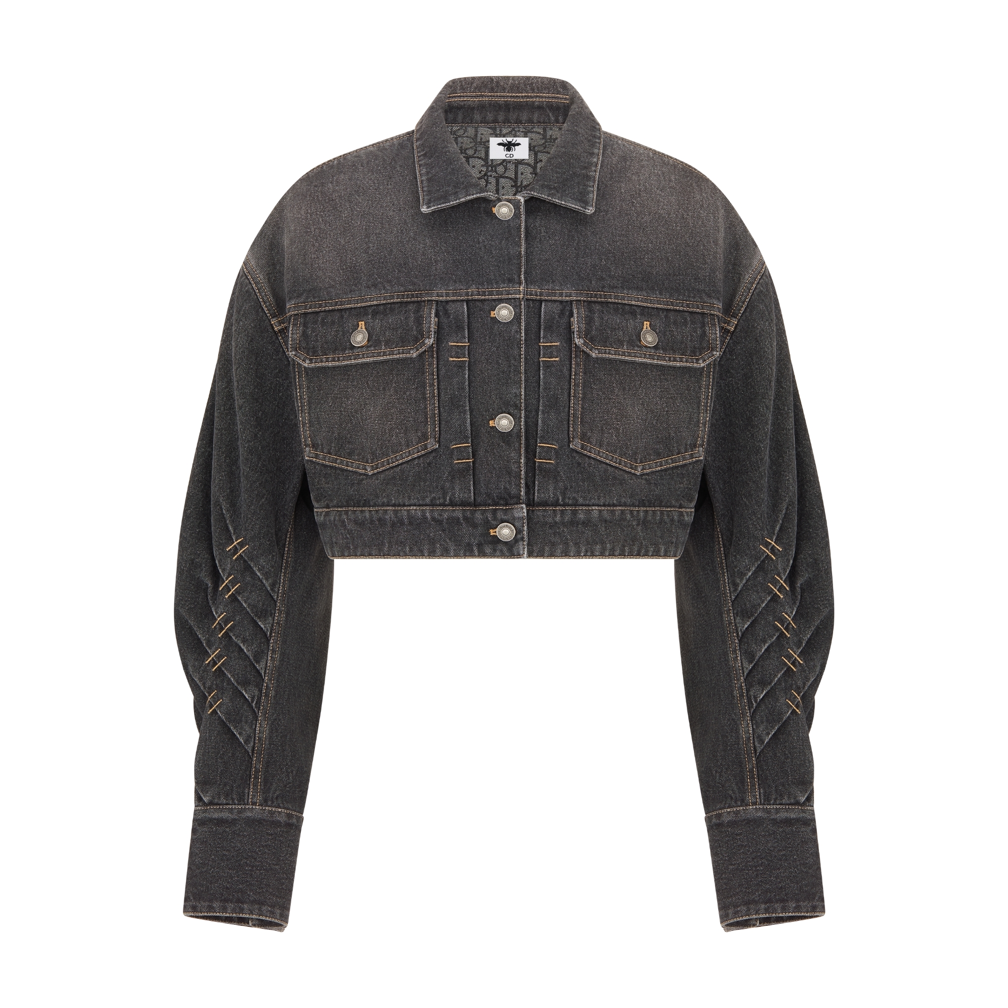 ビスチェ付き クロップド ジャケット コットンデニム E10