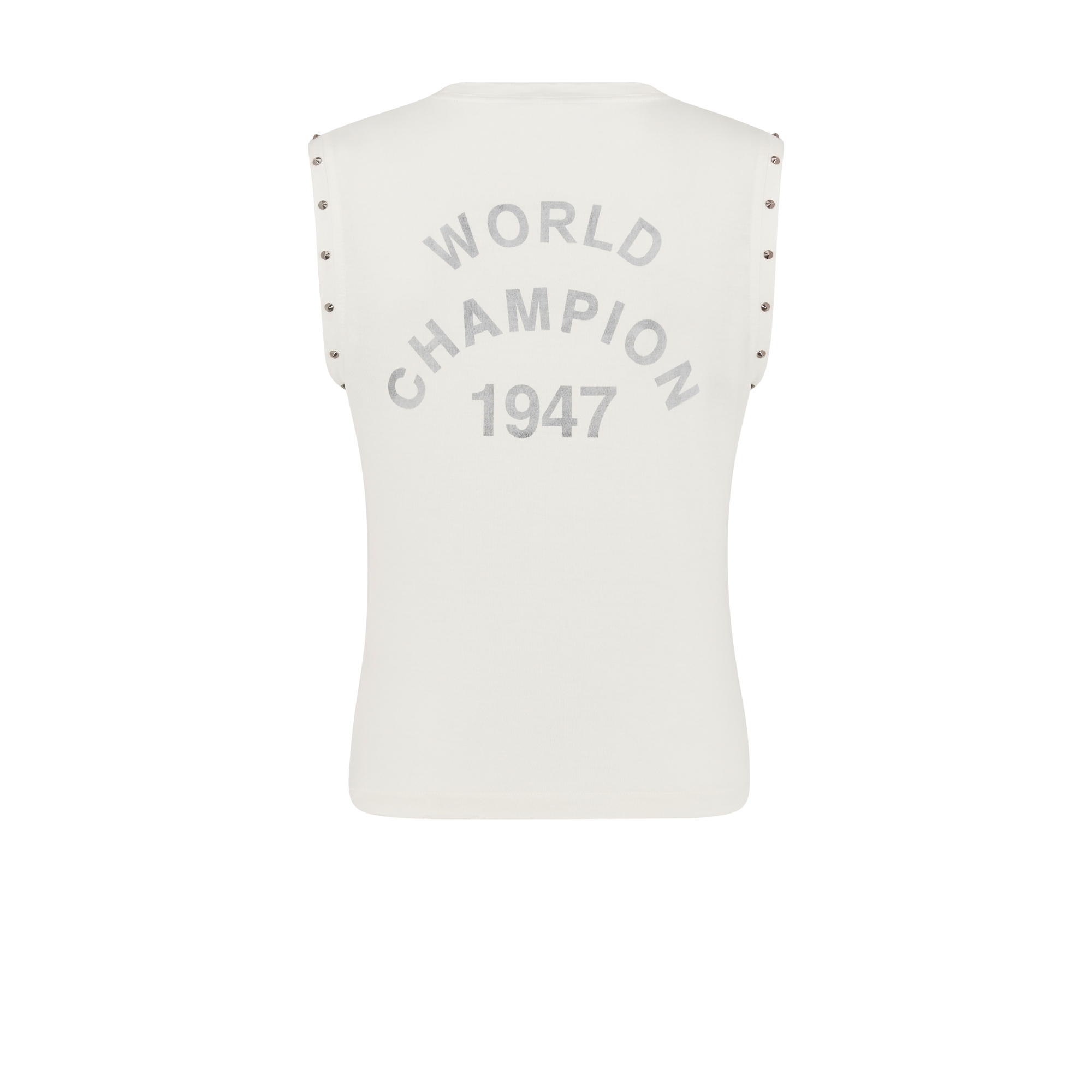 J'Adore Dior 背心 白色棉質針織布 E08